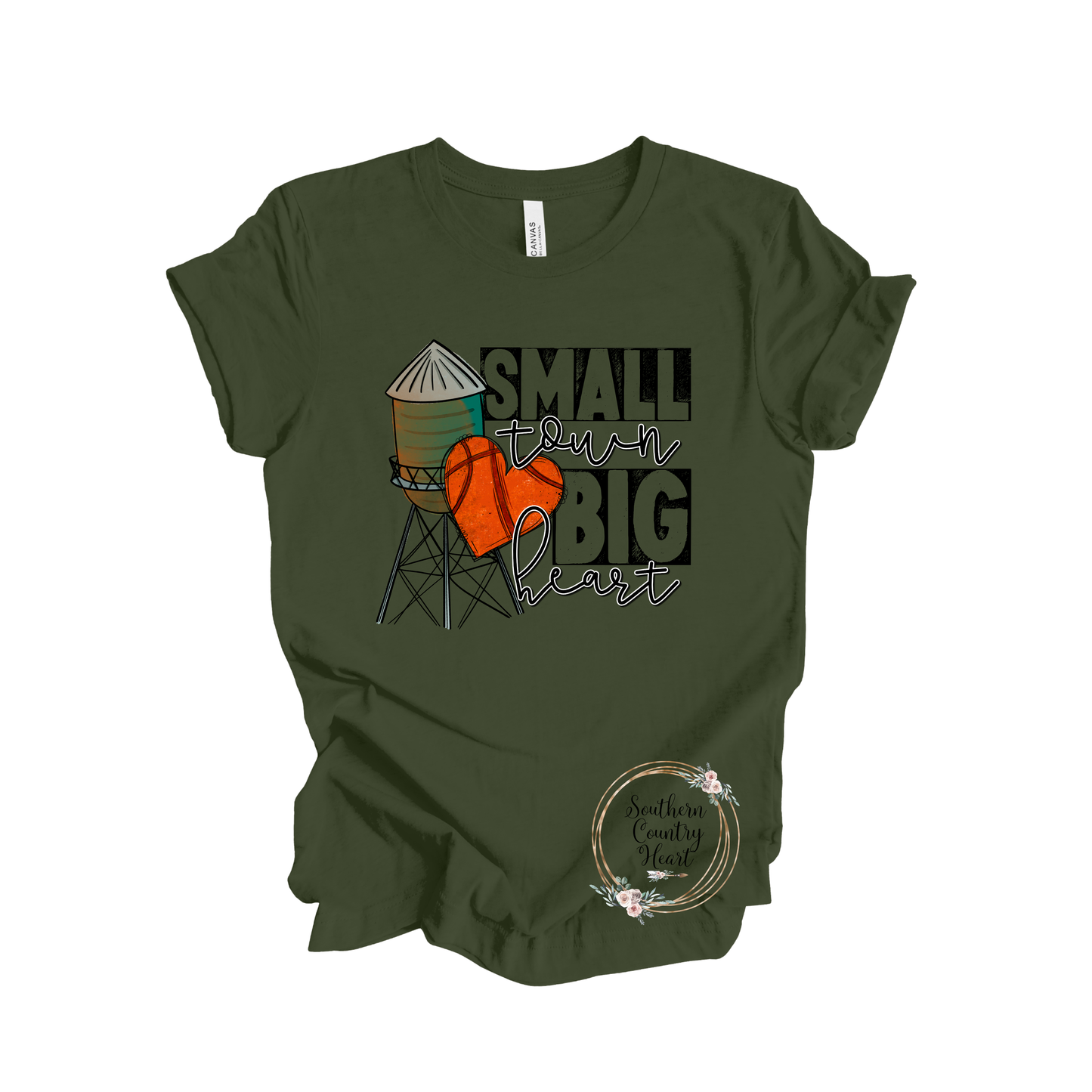 Small Town Big Heart Basketball Tee-Shirt