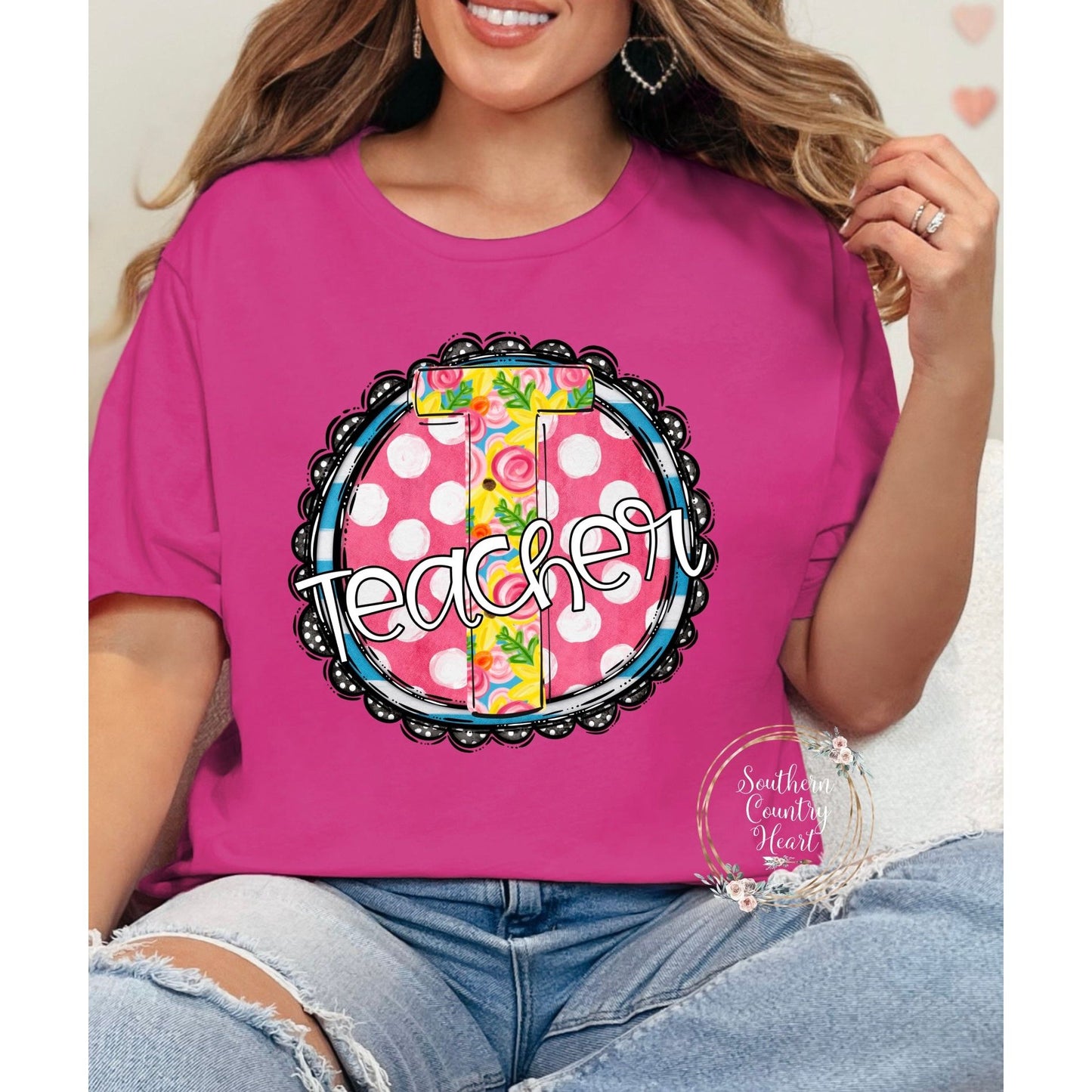 Sunny Dots Teacher Tee-Shirt