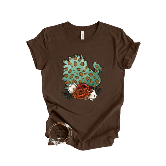 Turkey with Flowers Tee-Shirt