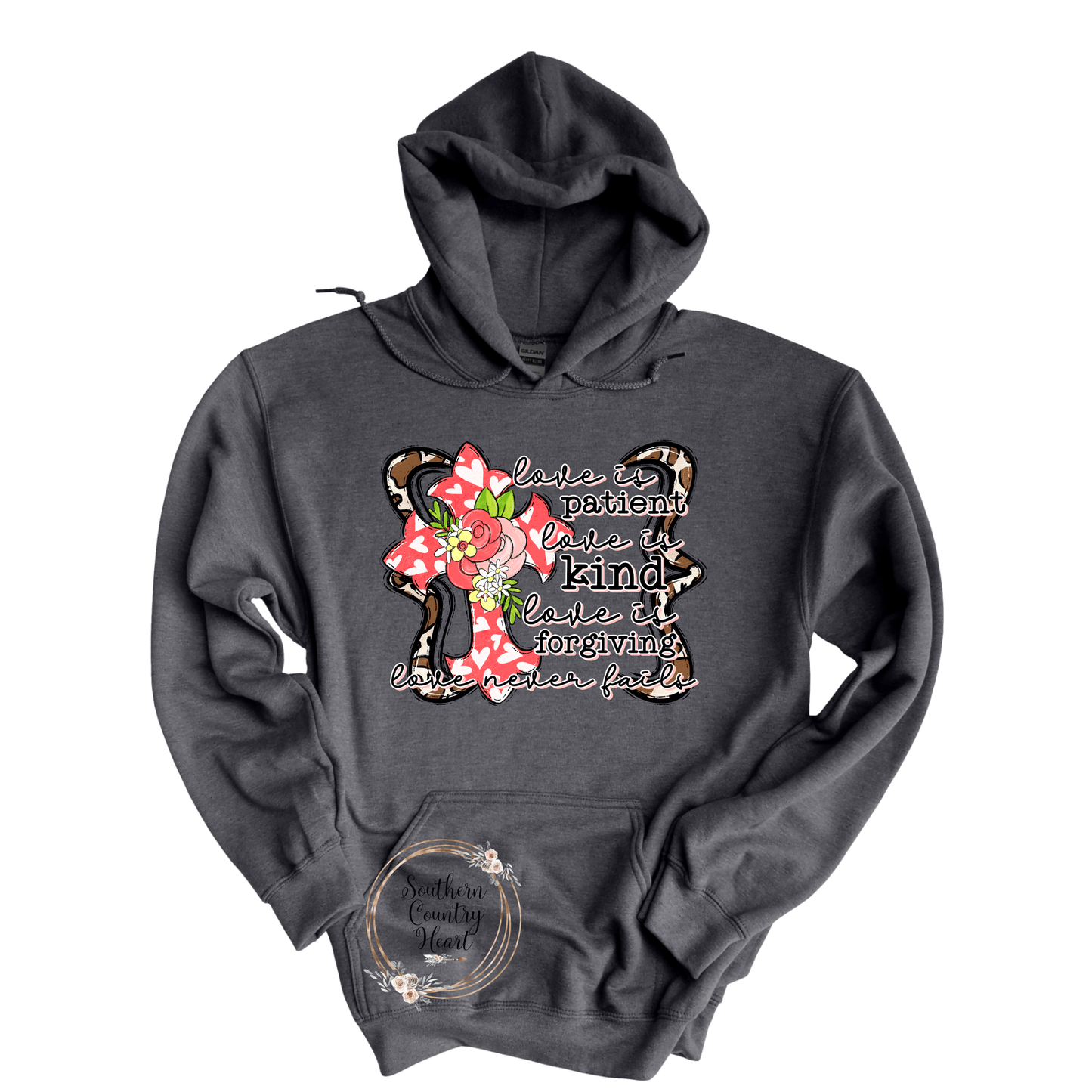 Love Is Patient Love Is Kind Hoodie - southerncountryheart.com