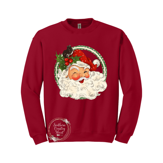Vintage Santa Sweatshirt - southerncountryheart.com