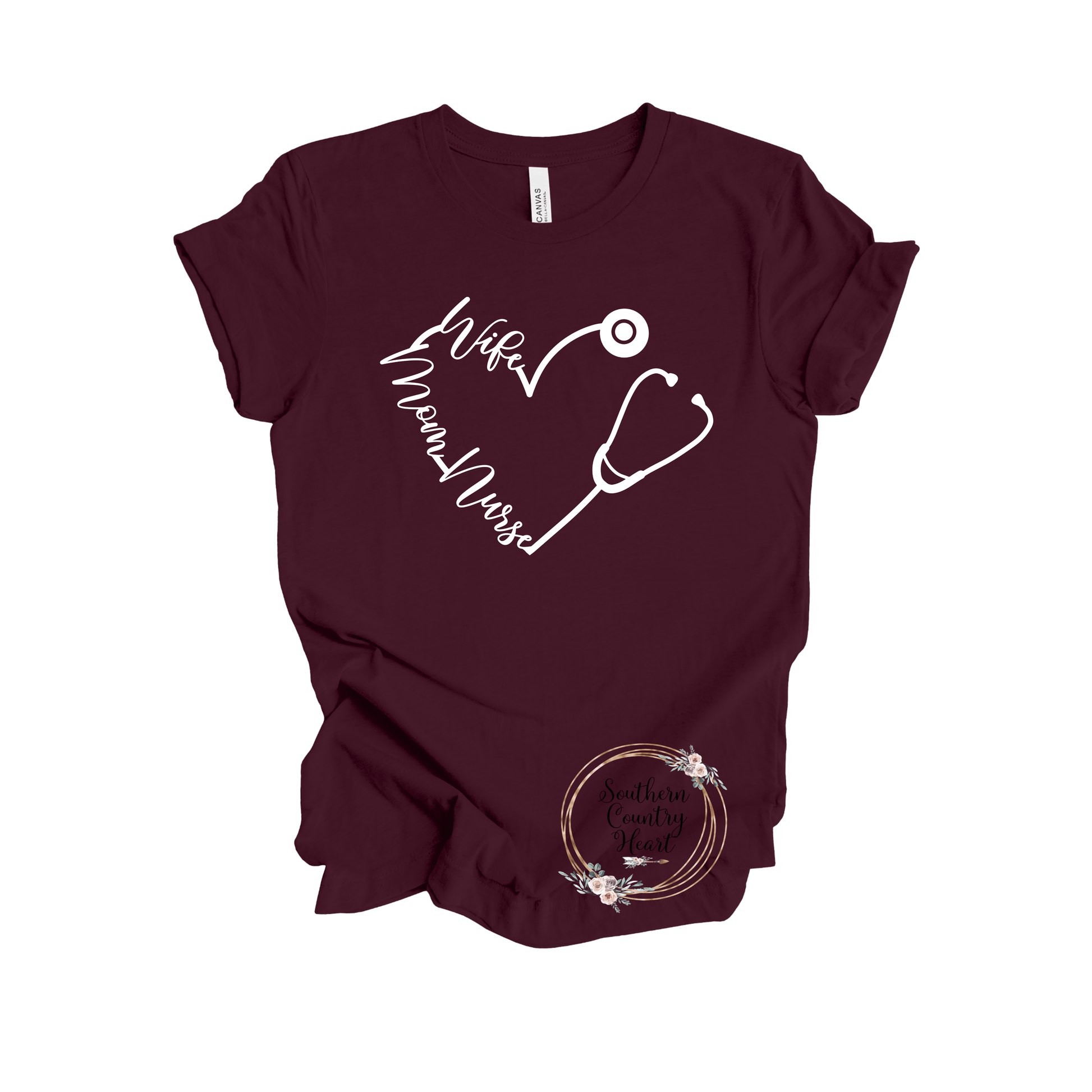 Wife Mom Nurse Tee - Shirt - southerncountryheart.com