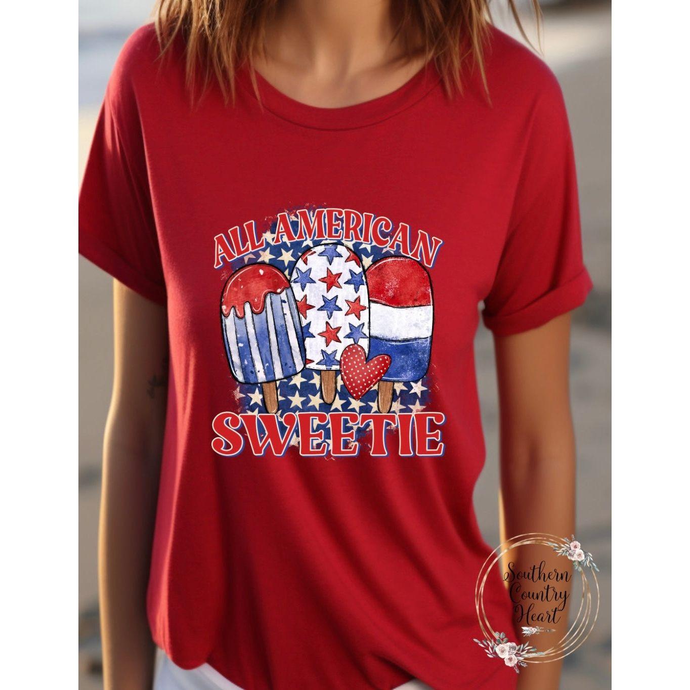 All American Sweetie Tee - Shirt - southerncountryheart.com