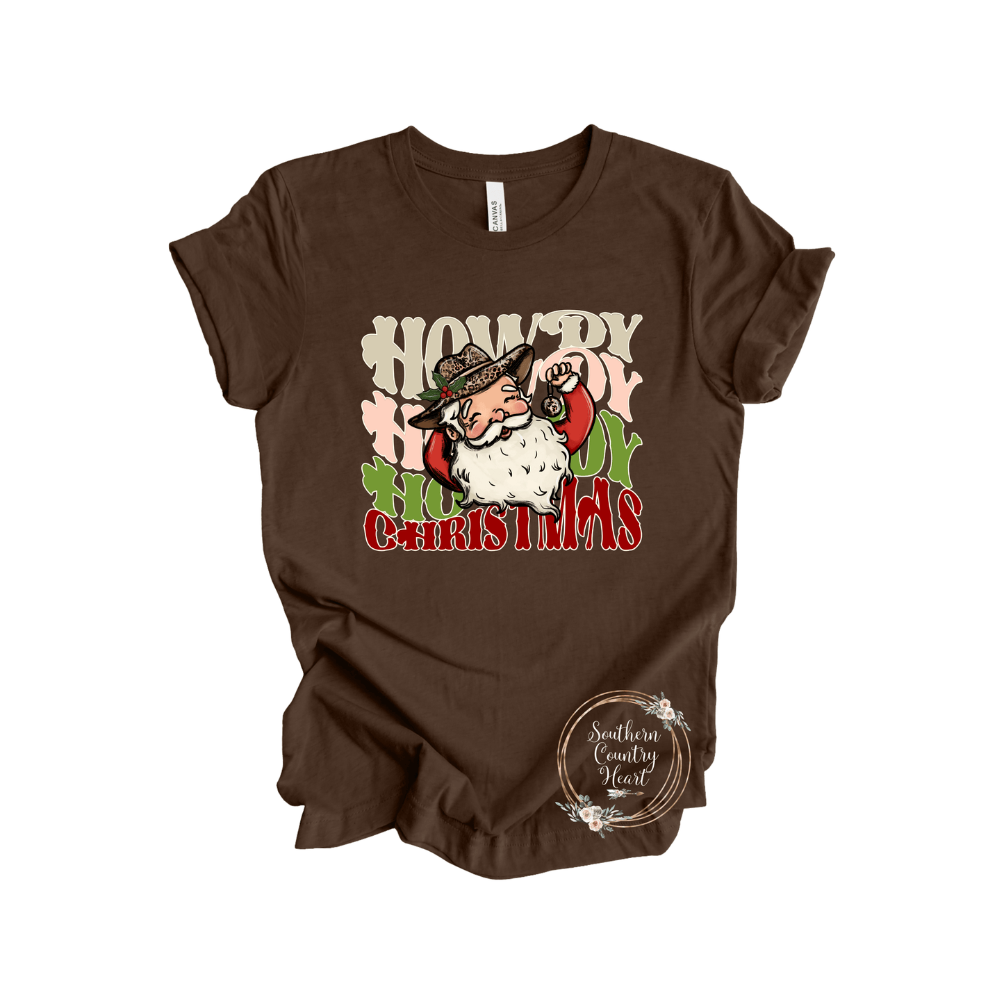 Howdy Howdy Howdy Christmas Tee - Shirt - southerncountryheart.com