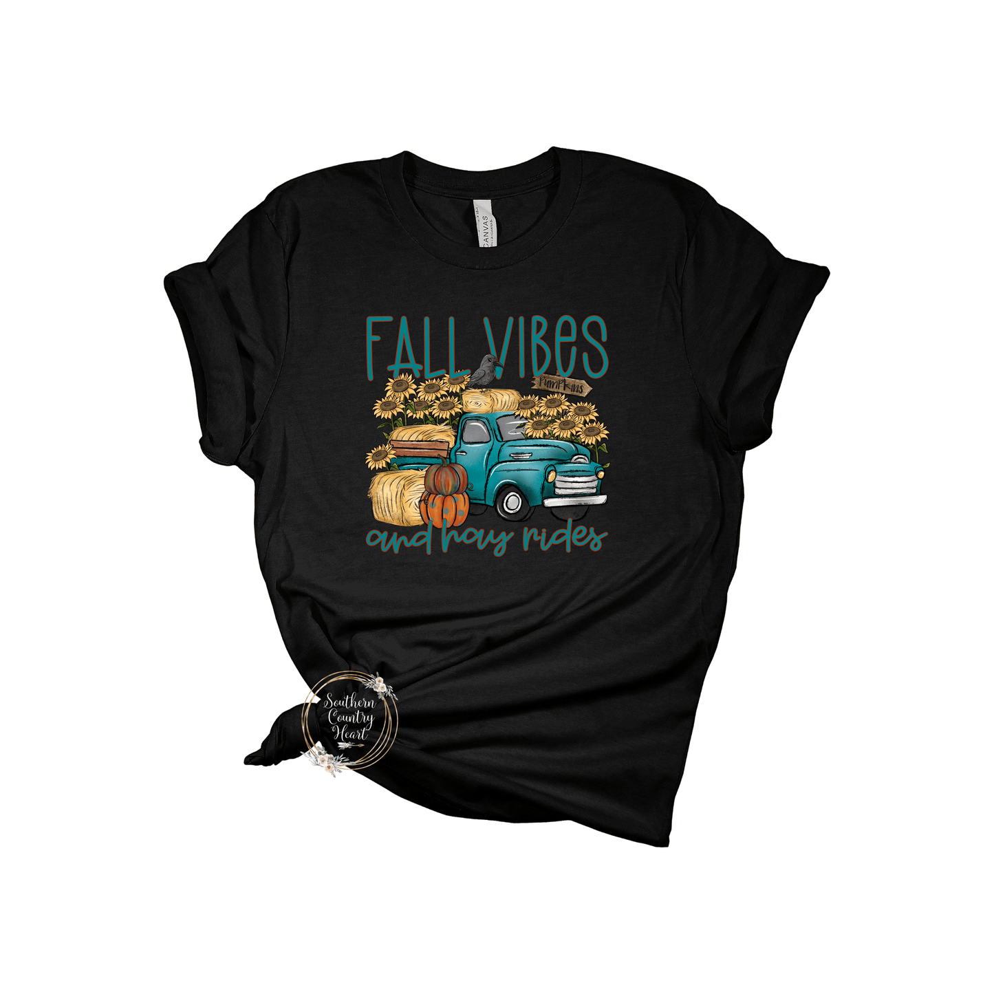 Fall Vibes & Hay Rides Tee - Shirt - southerncountryheart.com