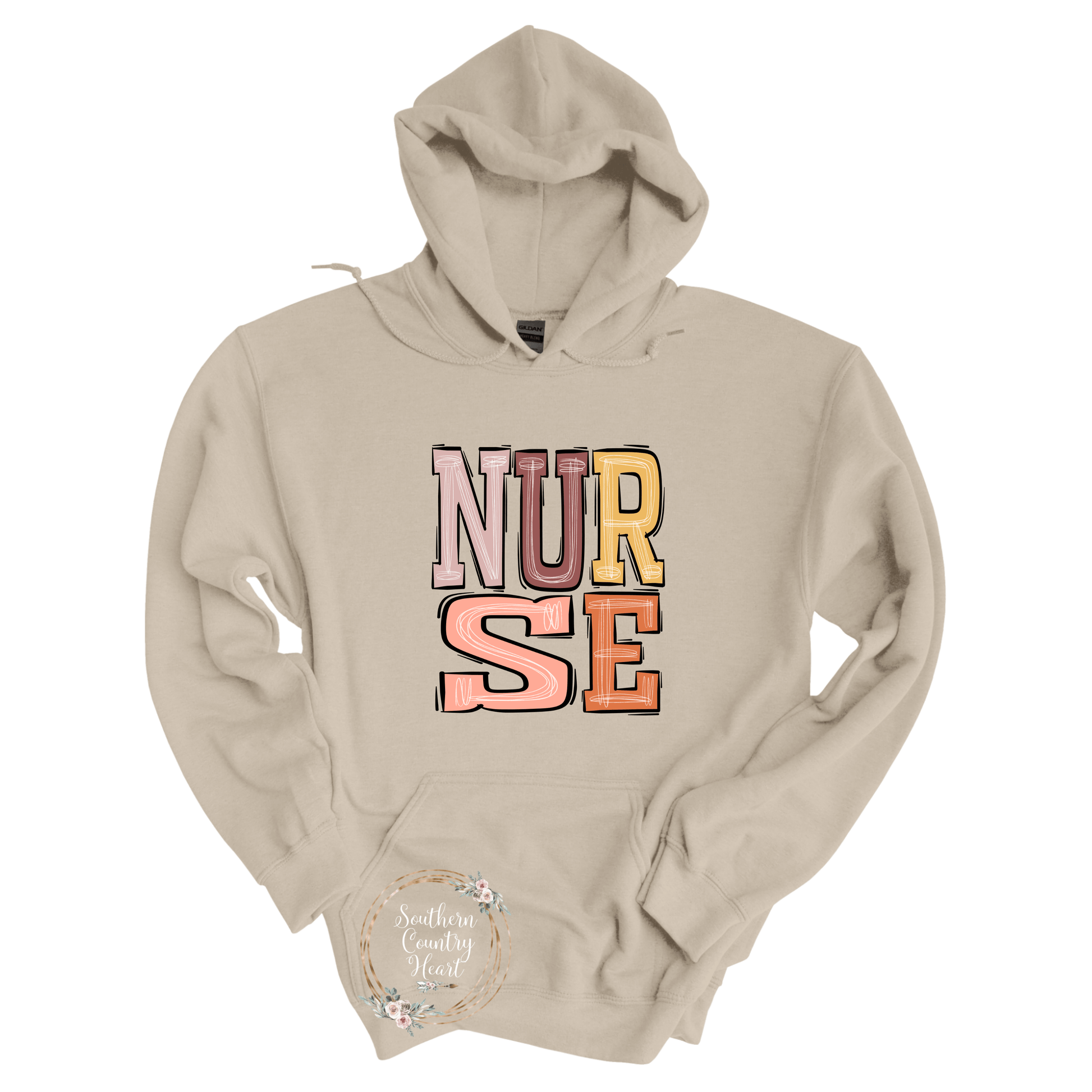 Boho Nurse Hoodie - southerncountryheart.com