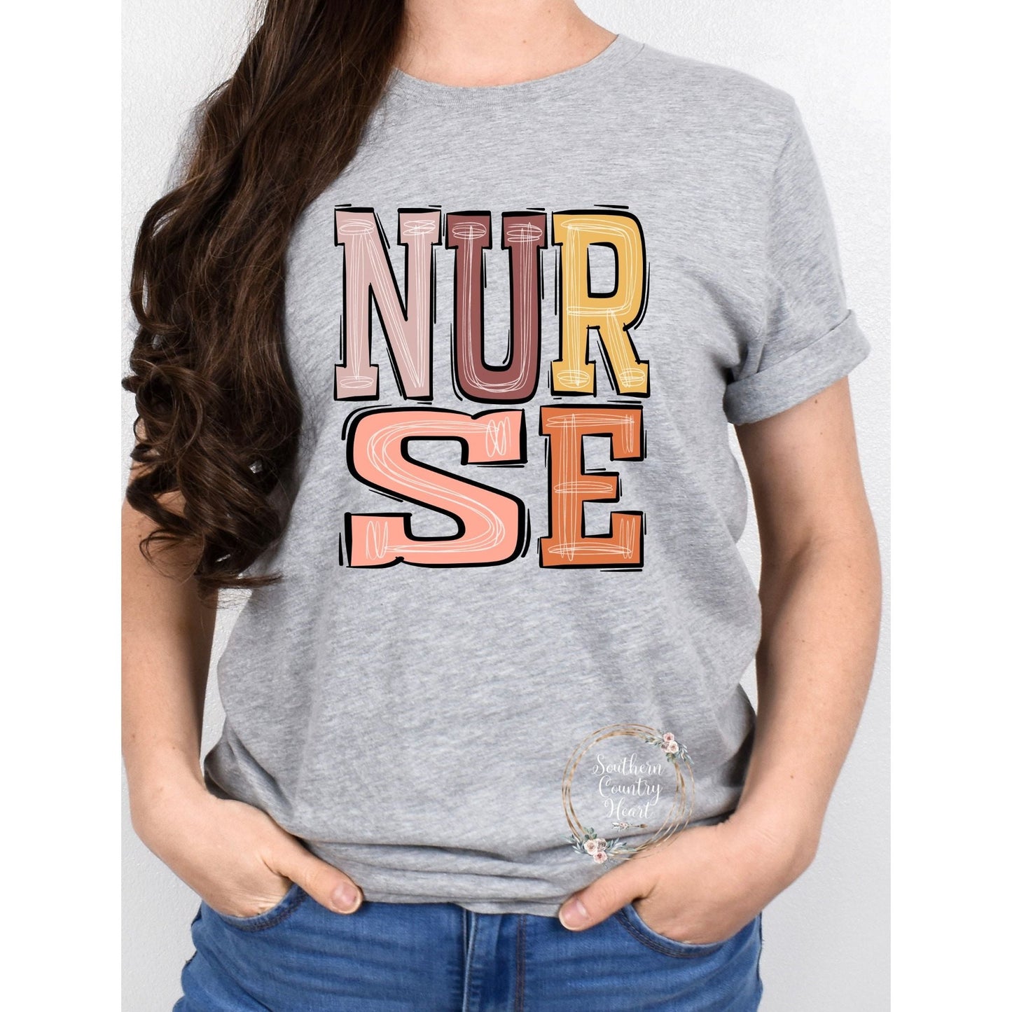 Boho Nurse Tee - Shirt - southerncountryheart.com