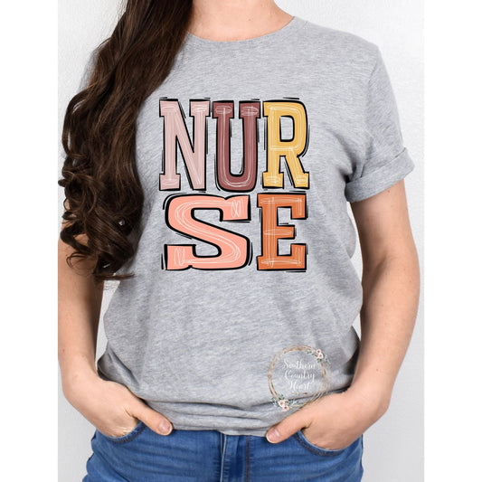 Boho Nurse Tee - Shirt - southerncountryheart.com
