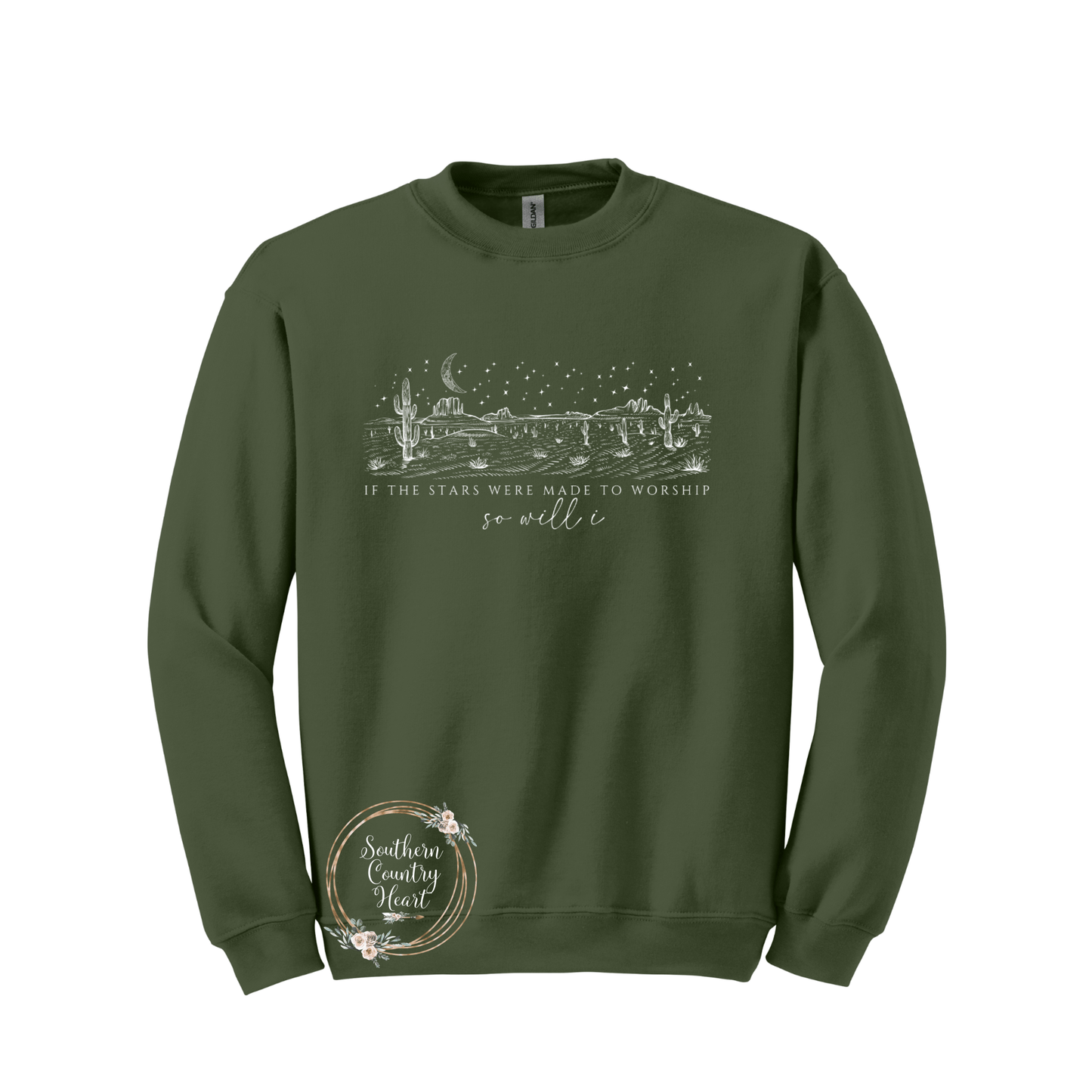 If The Stars Were Made To Worship Sweatshirt - southerncountryheart.com
