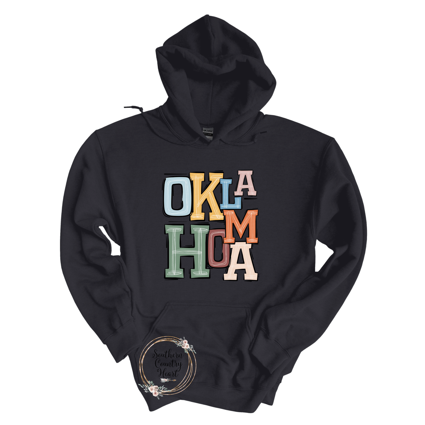 Boho Oklahoma Hoodie - southerncountryheart.com
