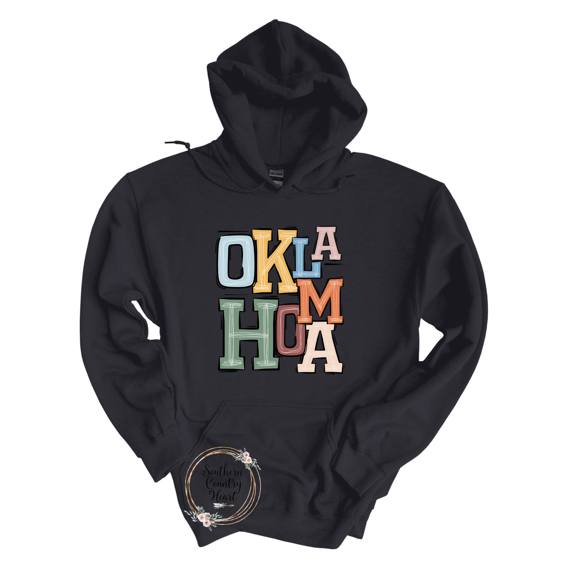 Boho Oklahoma Hoodie - southerncountryheart.com