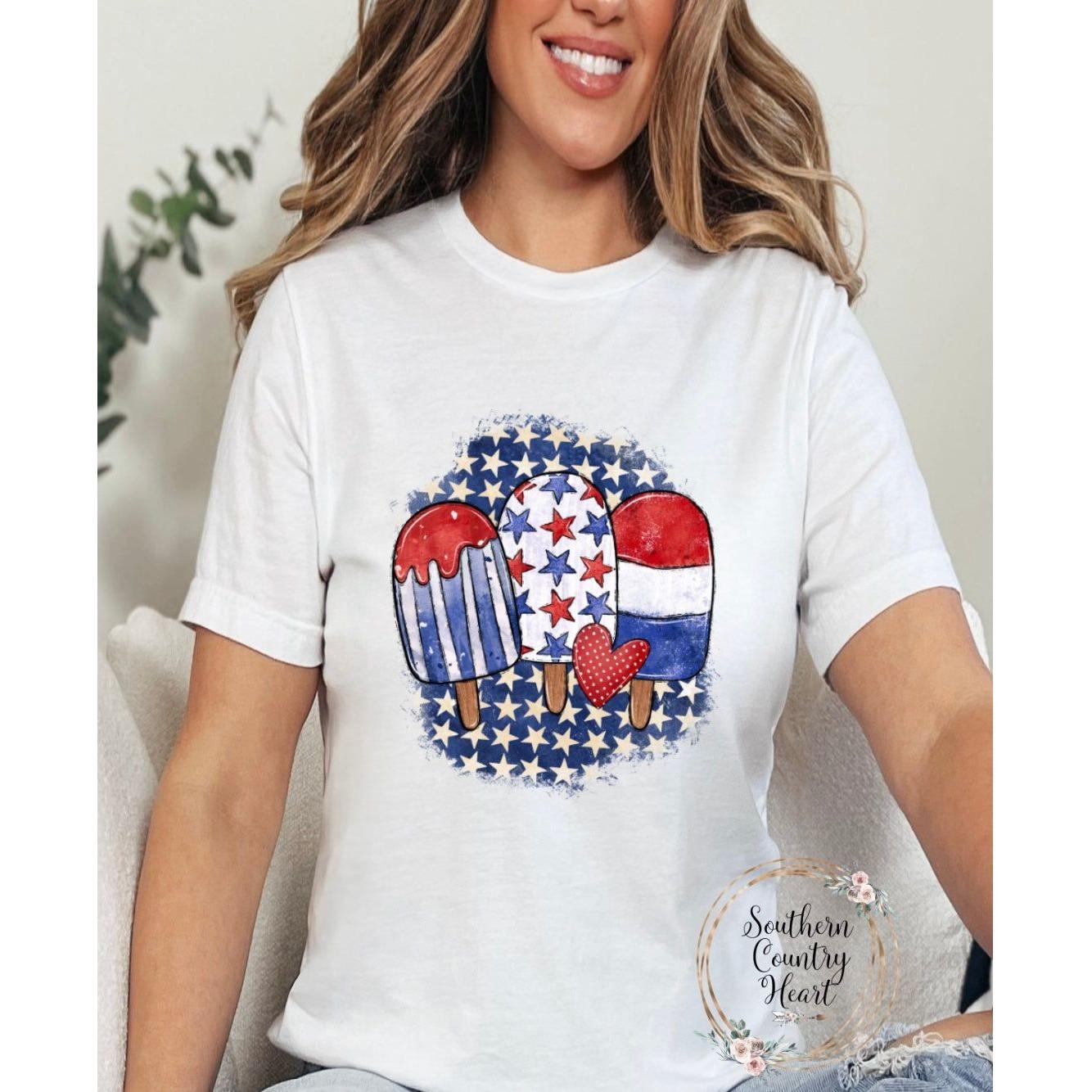 Patriotic Popsicles Trio Tee - Shirt - southerncountryheart.com