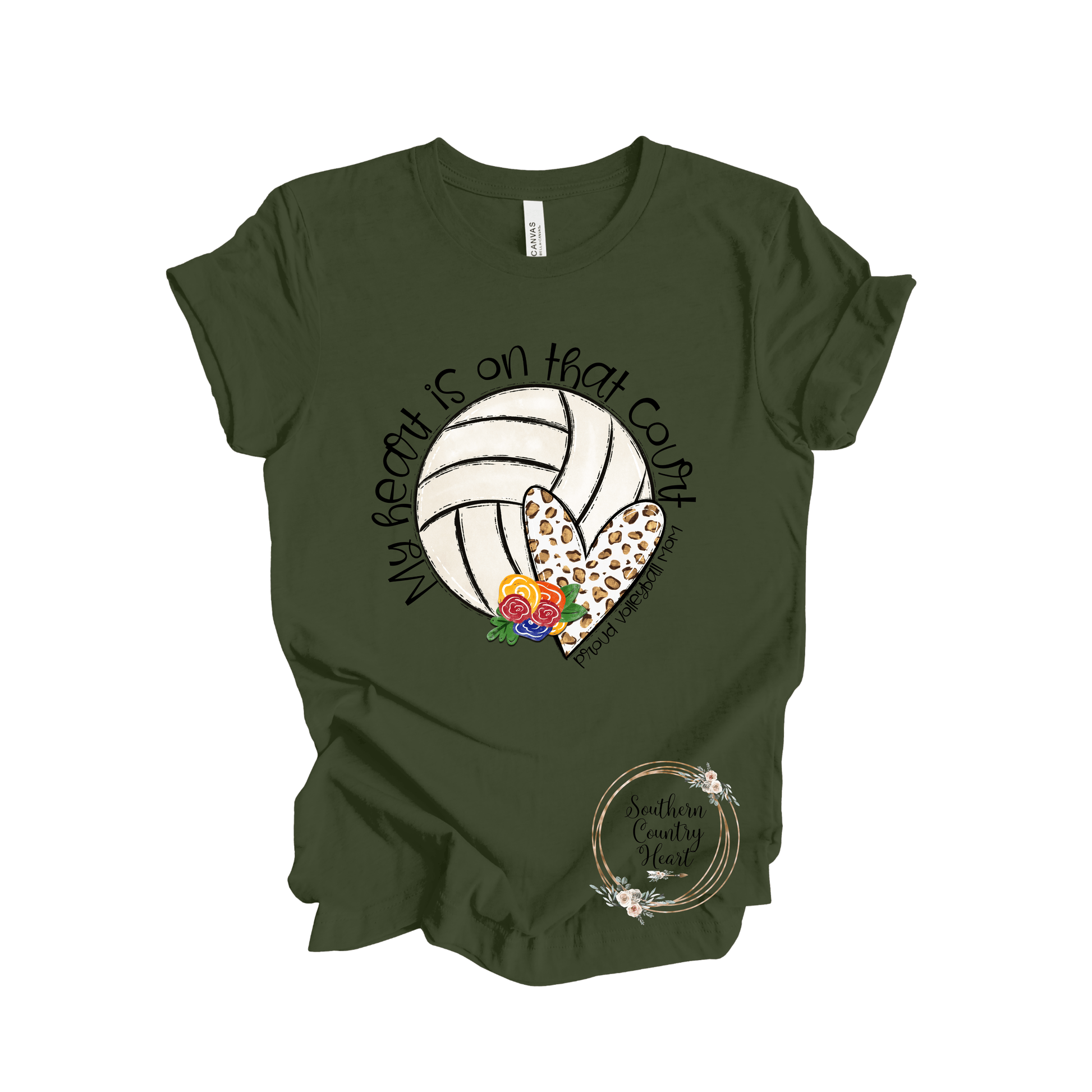 My Heart is on that Court Volleyball Tee - Shirt - southerncountryheart.com