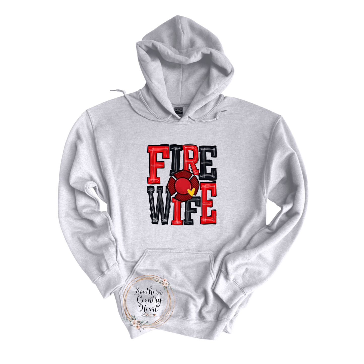 Fire Wife Hoodie - southerncountryheart.com