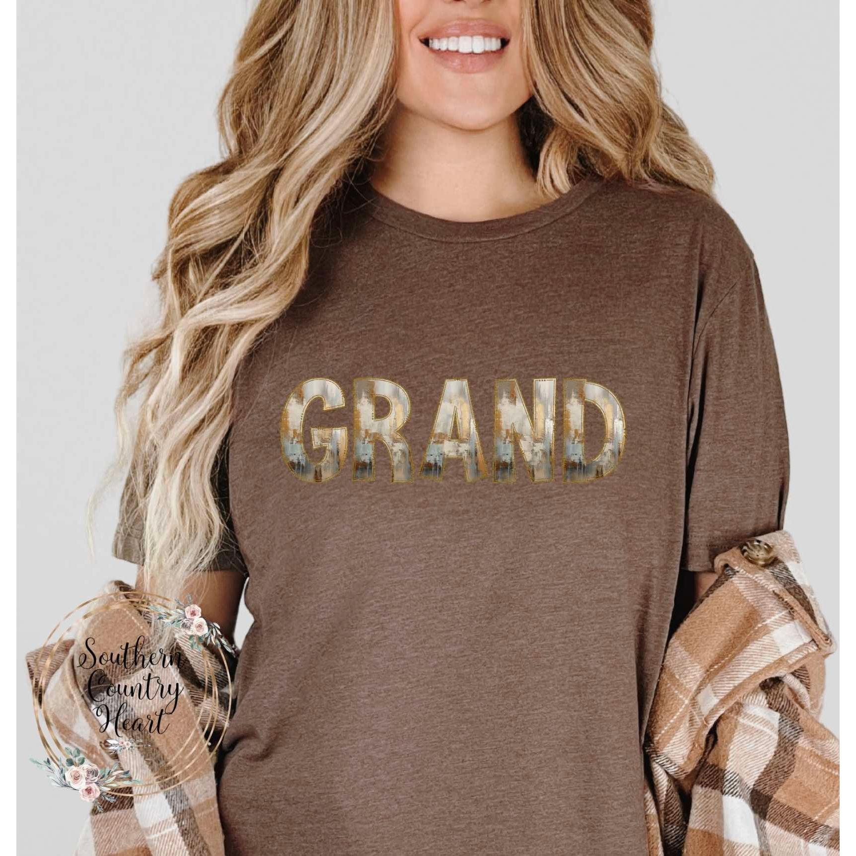Rustic Painted Neutral Grand Tee - Shirt - southerncountryheart.com