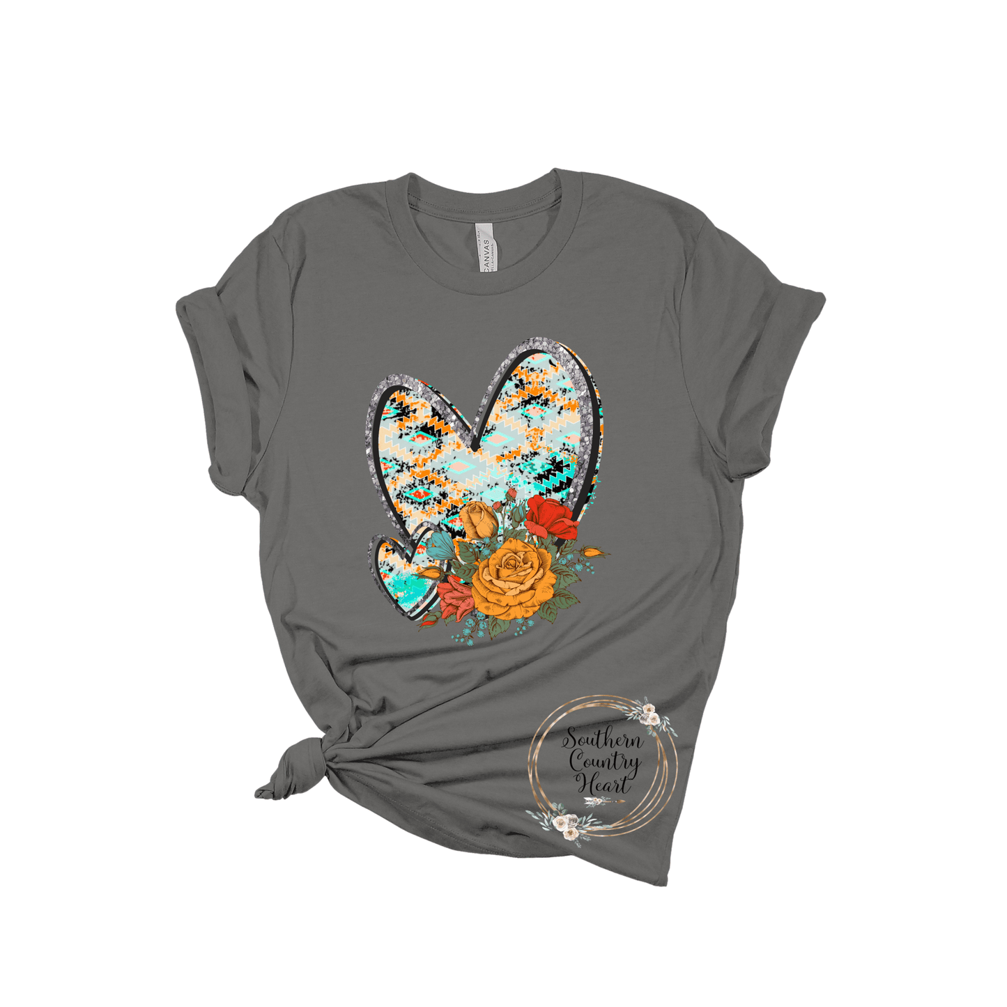 Funky Western Heart Tee - Shirt - southerncountryheart.com