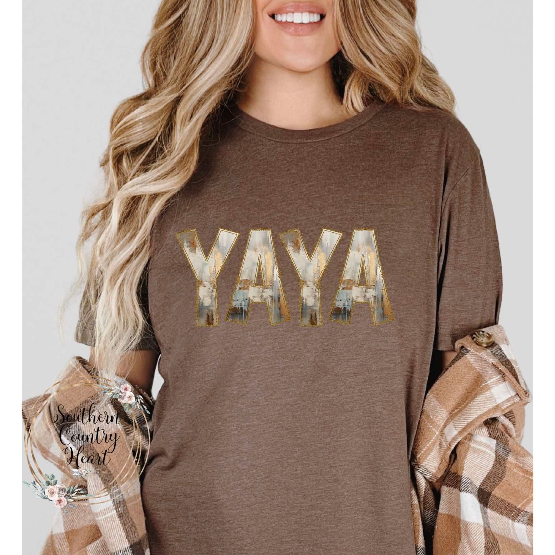 Rustic Painted Neutral Yaya Tee - Shirt - southerncountryheart.com