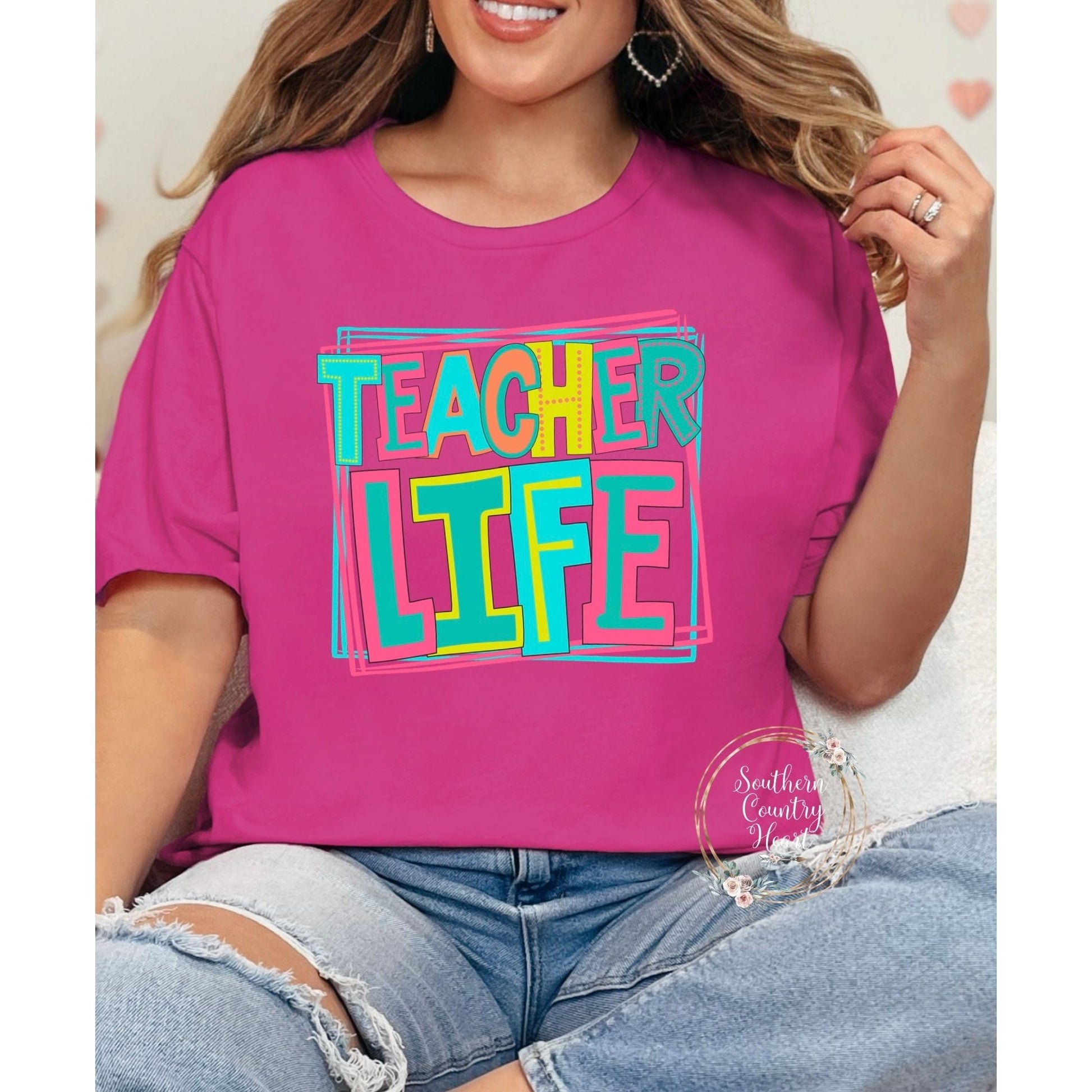 Moodles Teacher Life Tee - Shirt - southerncountryheart.com