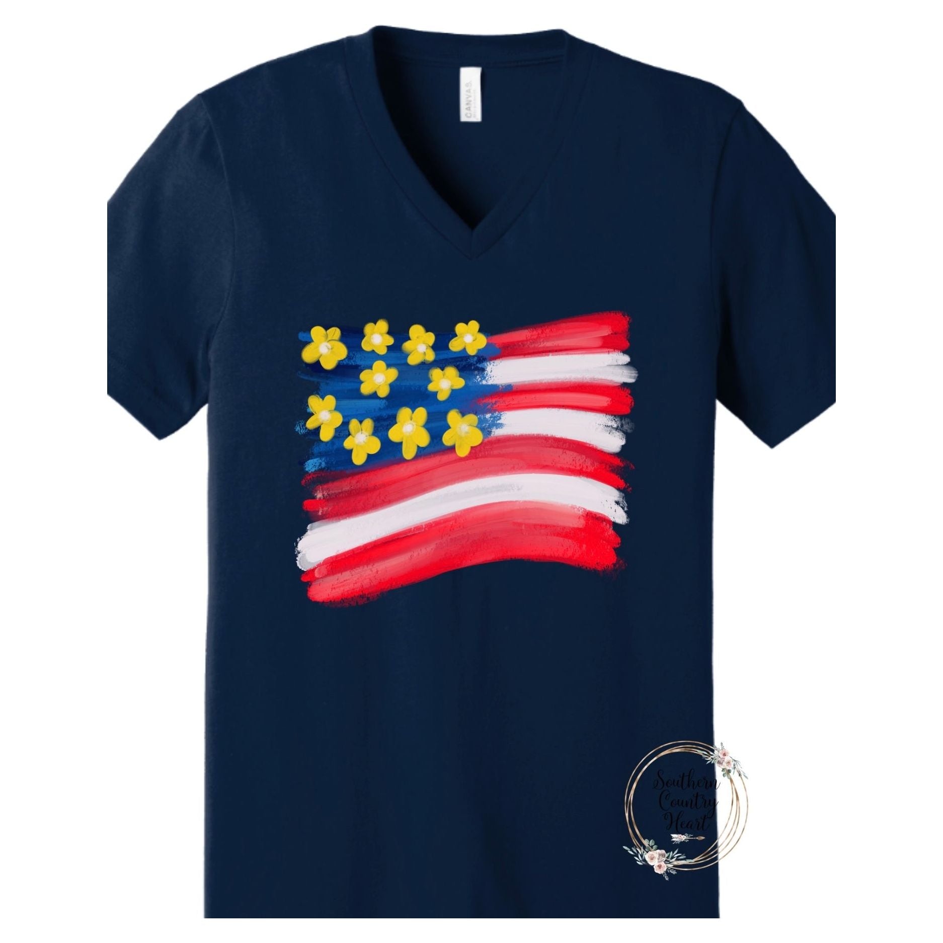 Doodle Flag Tee - Shirt - southerncountryheart.com