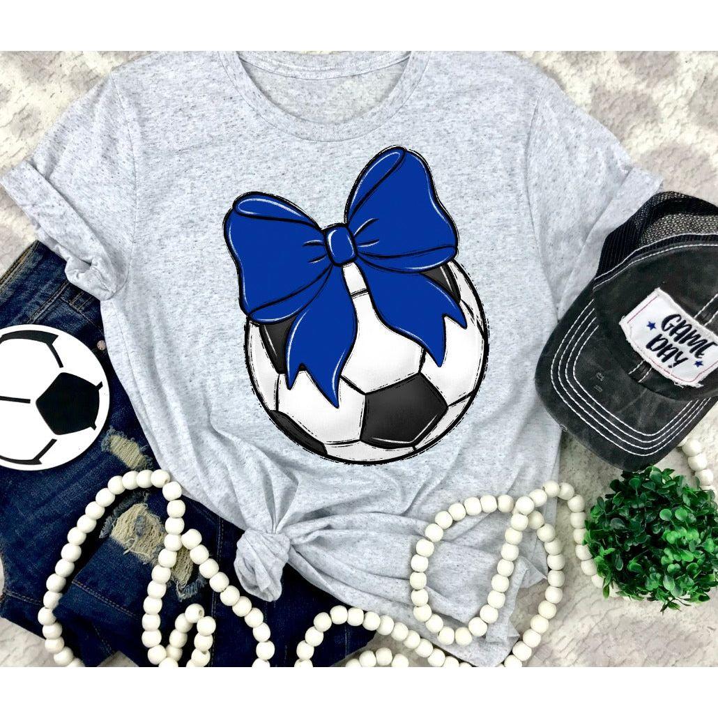 Bows and Soccer Tee - Shirt - southerncountryheart.com