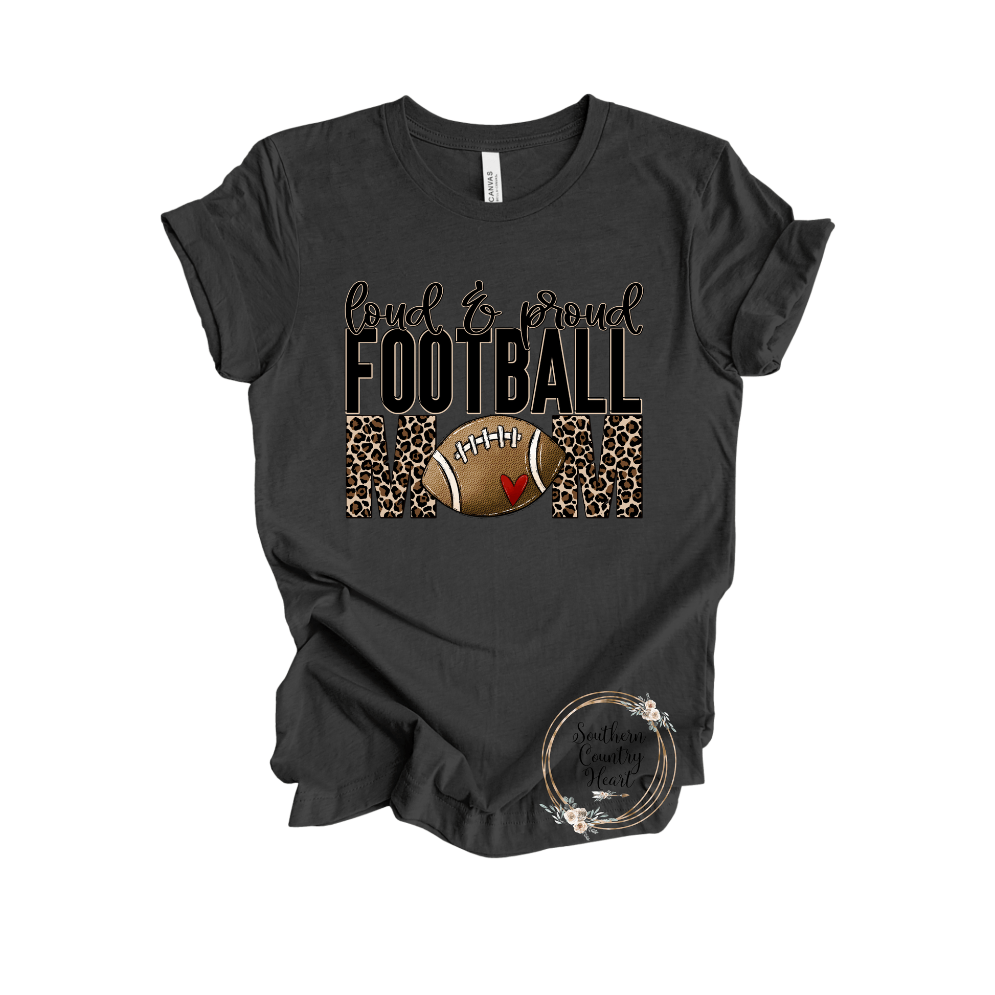 Loud & Proud Football Mom Tee - Shirt - southerncountryheart.com