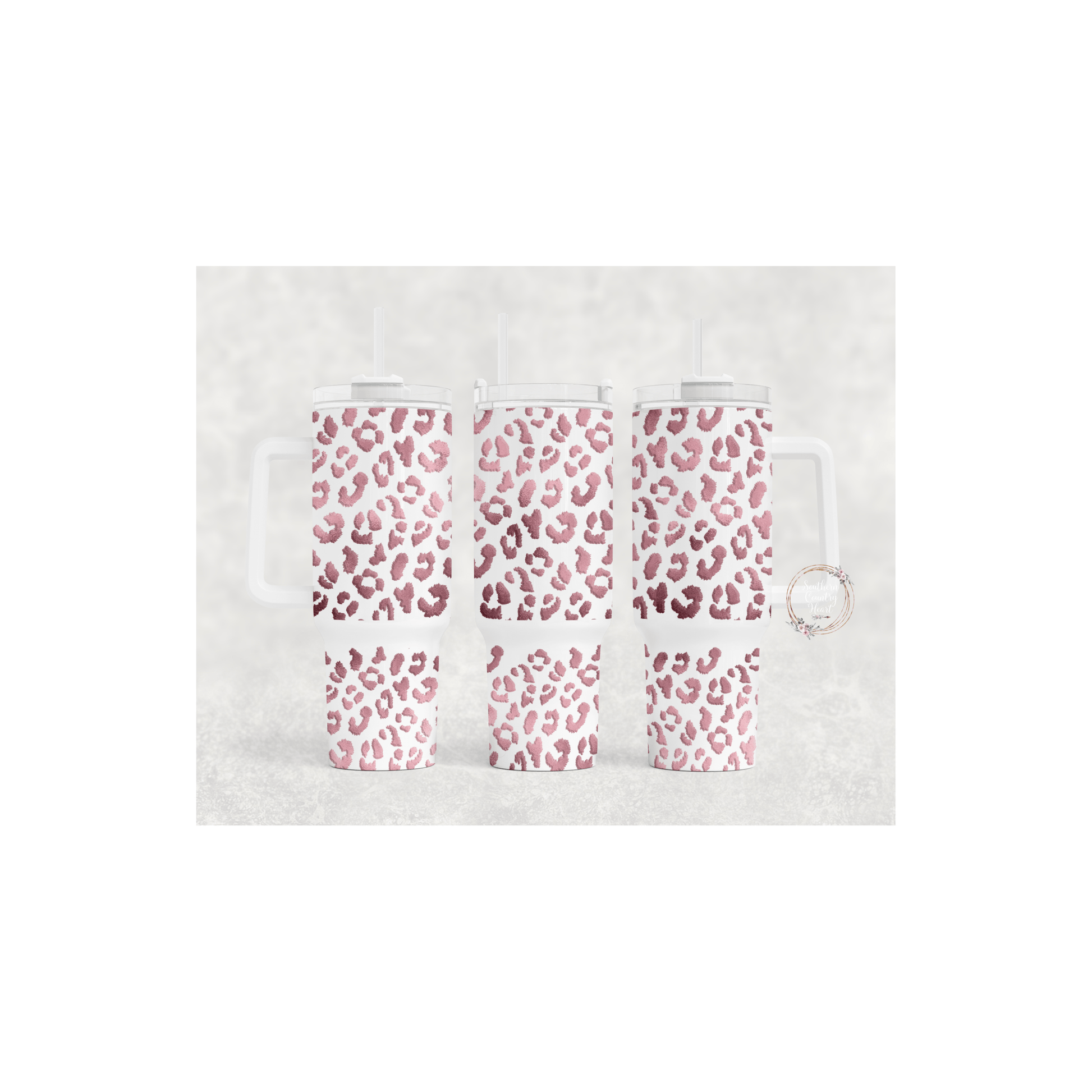 Leopard Rose Gold - 40oz Tumbler - southerncountryheart.com