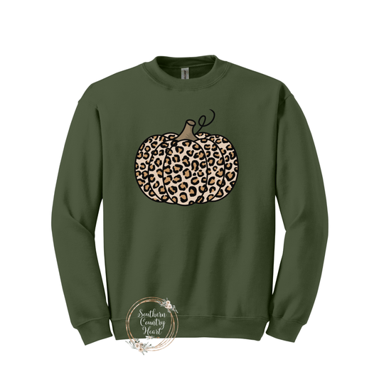 Leopard Pumpkin Sweatshirt - southerncountryheart.com