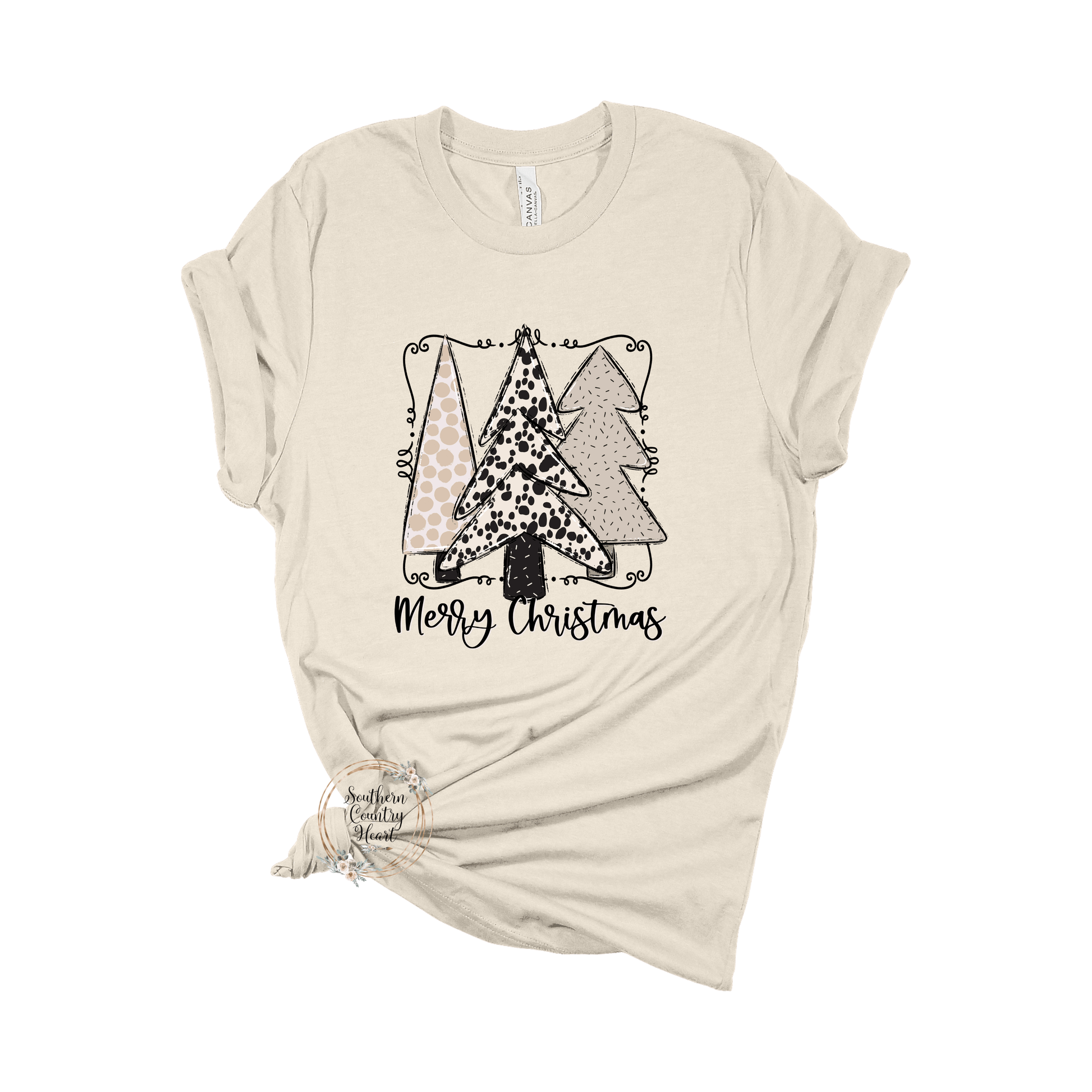 Boho Merry Christmas Tee - Shirt - southerncountryheart.com