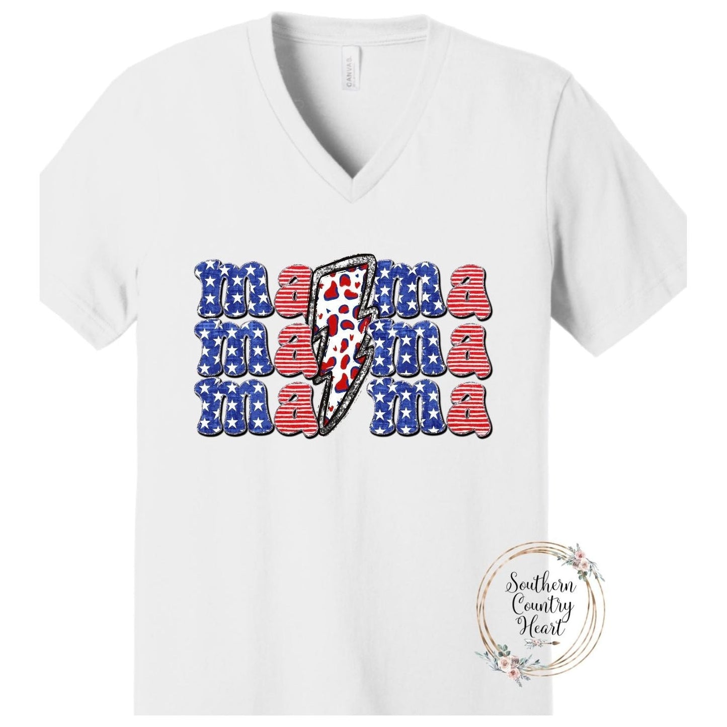 Mama Lightning Bolt Tee - Shirt - southerncountryheart.com