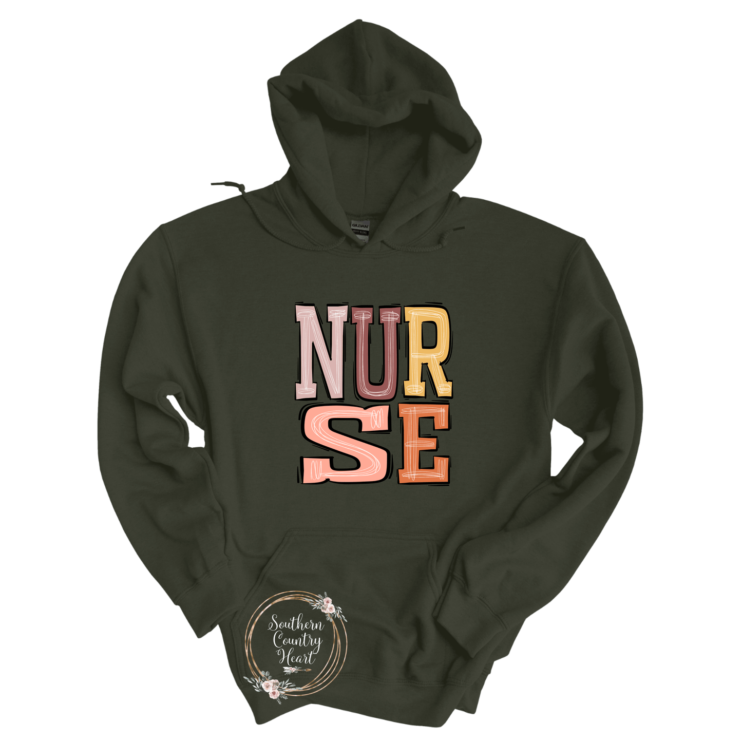 Boho Nurse Hoodie - southerncountryheart.com