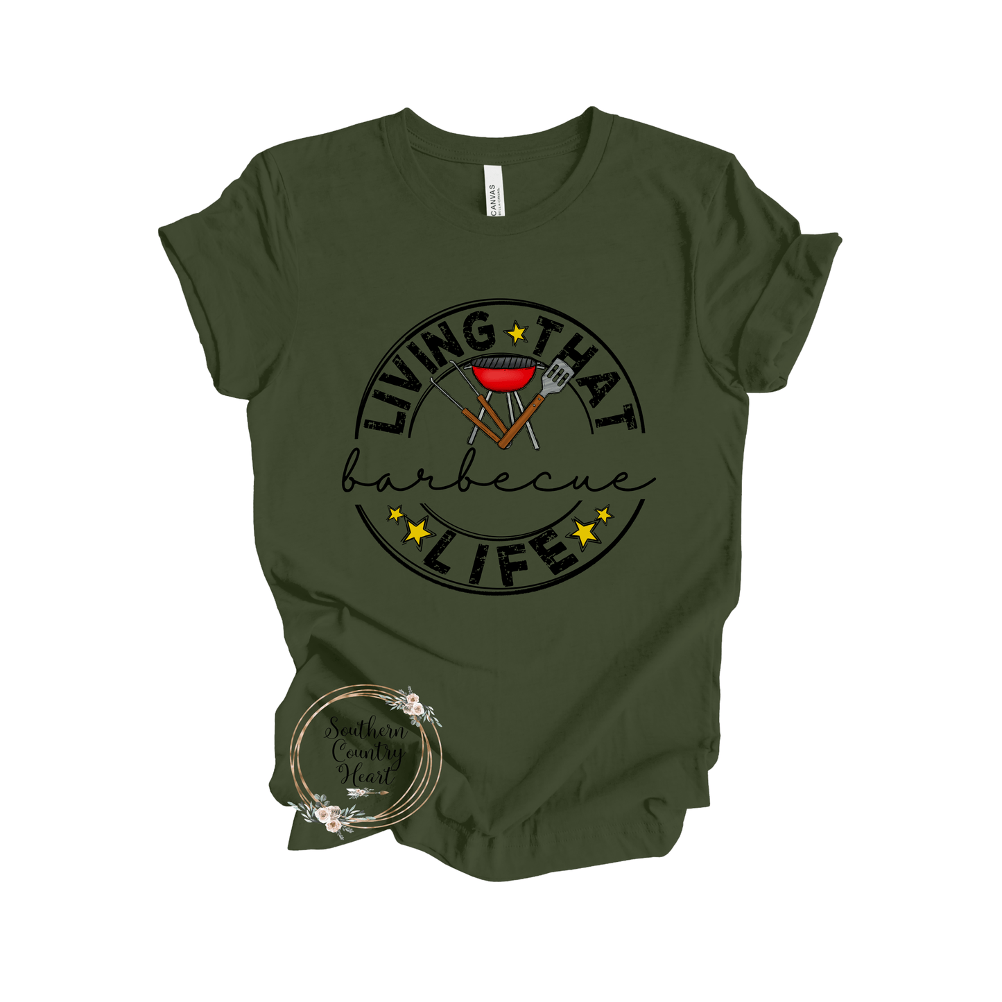 Living that Barbecue Life Tee - Shirt - southerncountryheart.com