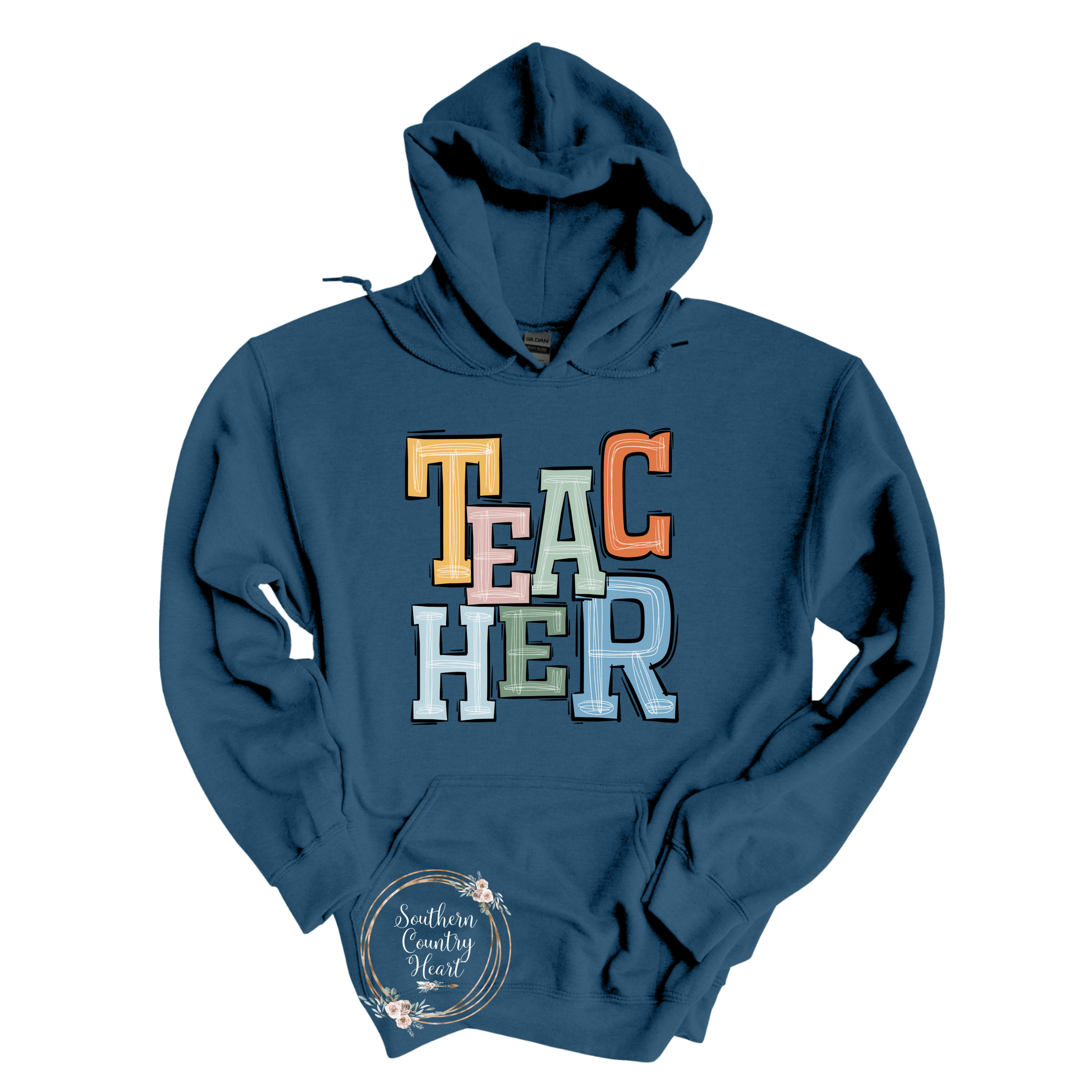 Boho Teacher Hoodie - southerncountryheart.com