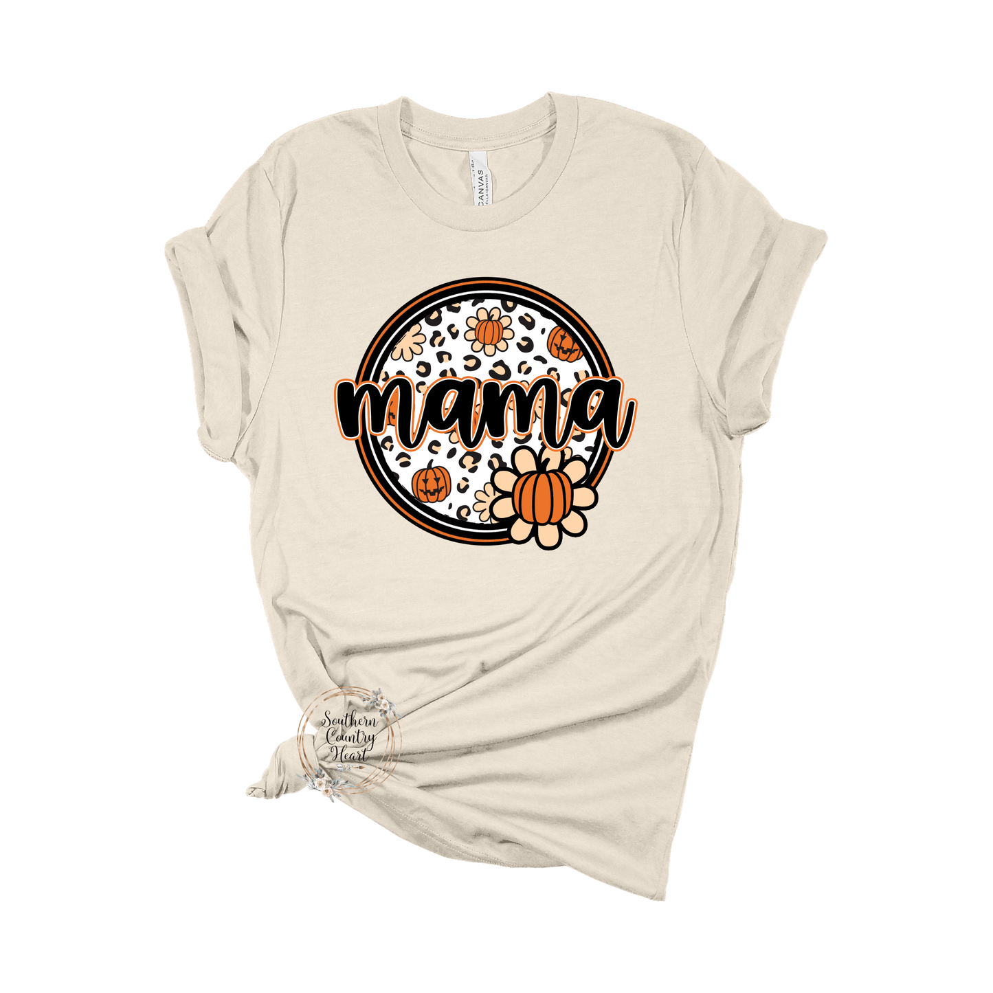 Pumpkin Circle Mama Tee - Shirt - southerncountryheart.com
