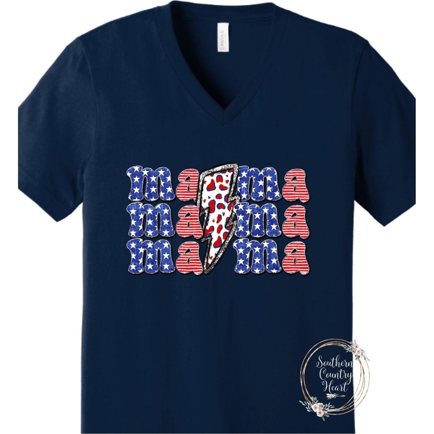Mama Lightning Bolt Tee - Shirt - southerncountryheart.com