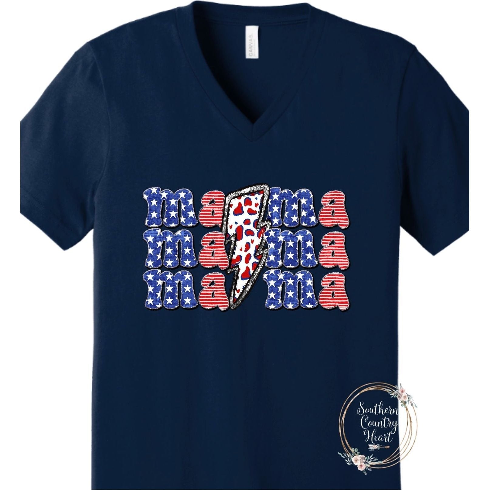 Mama Lightning Bolt Tee - Shirt - southerncountryheart.com