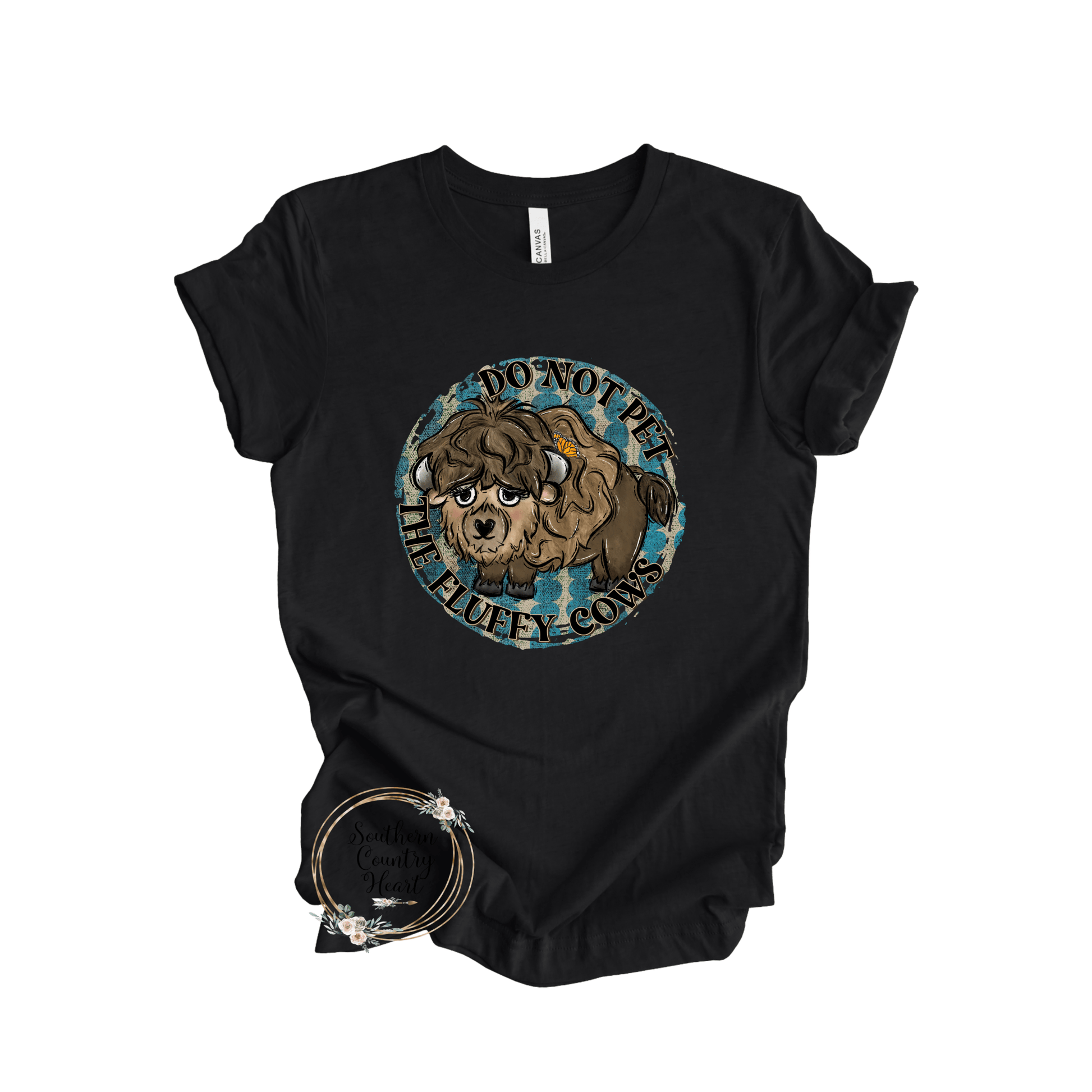 Do Not Pet the Fluffy Cow Tee - Shirt - southerncountryheart.com