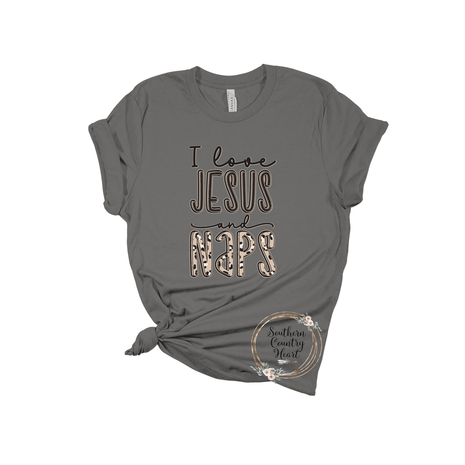 I Love Jesus and Naps Tee - Shirt - southerncountryheart.com