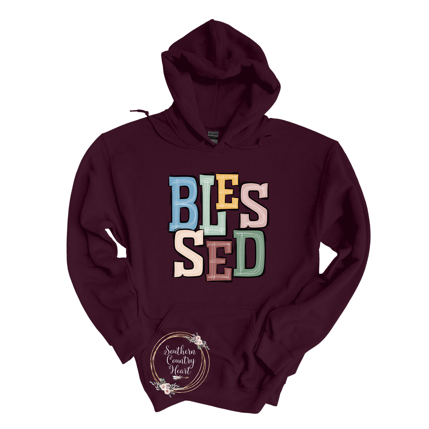 Boho Blessed Hoodie - southerncountryheart.com