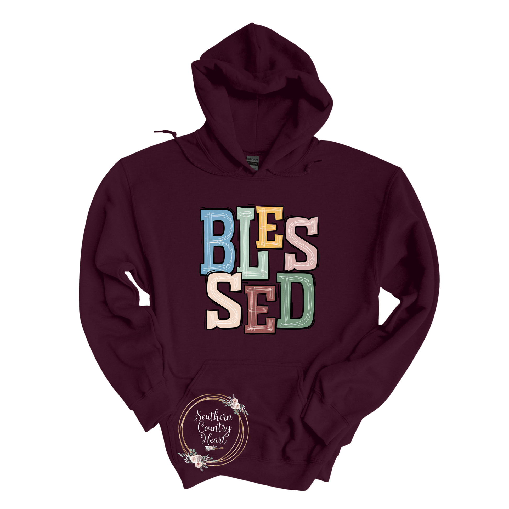 Boho Blessed Hoodie - southerncountryheart.com