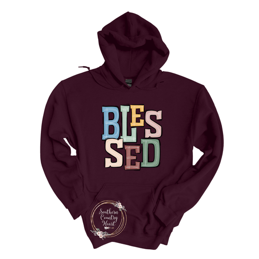 Boho Blessed Hoodie - southerncountryheart.com