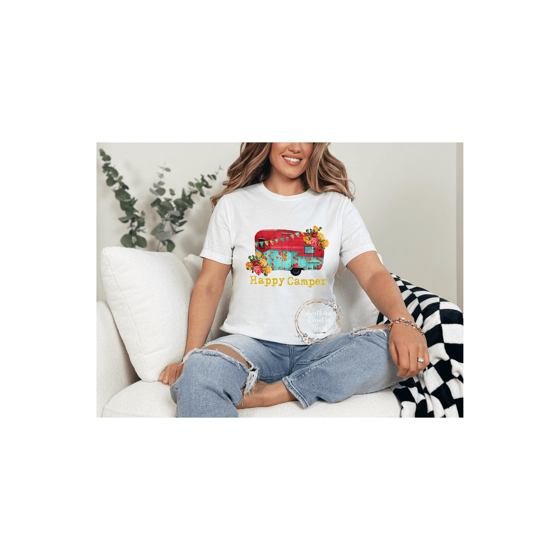 Happy Camper Tee - Shirt - southerncountryheart.com