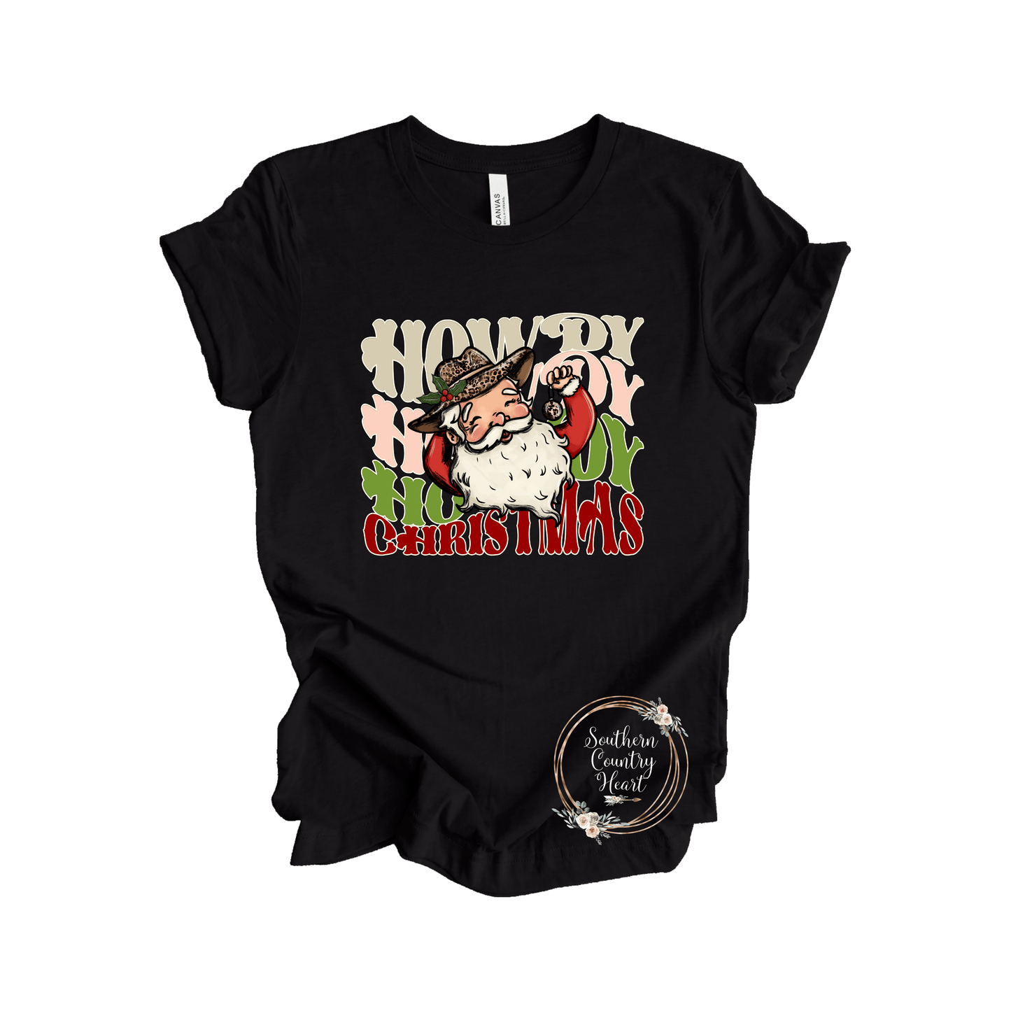 Howdy Howdy Howdy Christmas Tee - Shirt - southerncountryheart.com