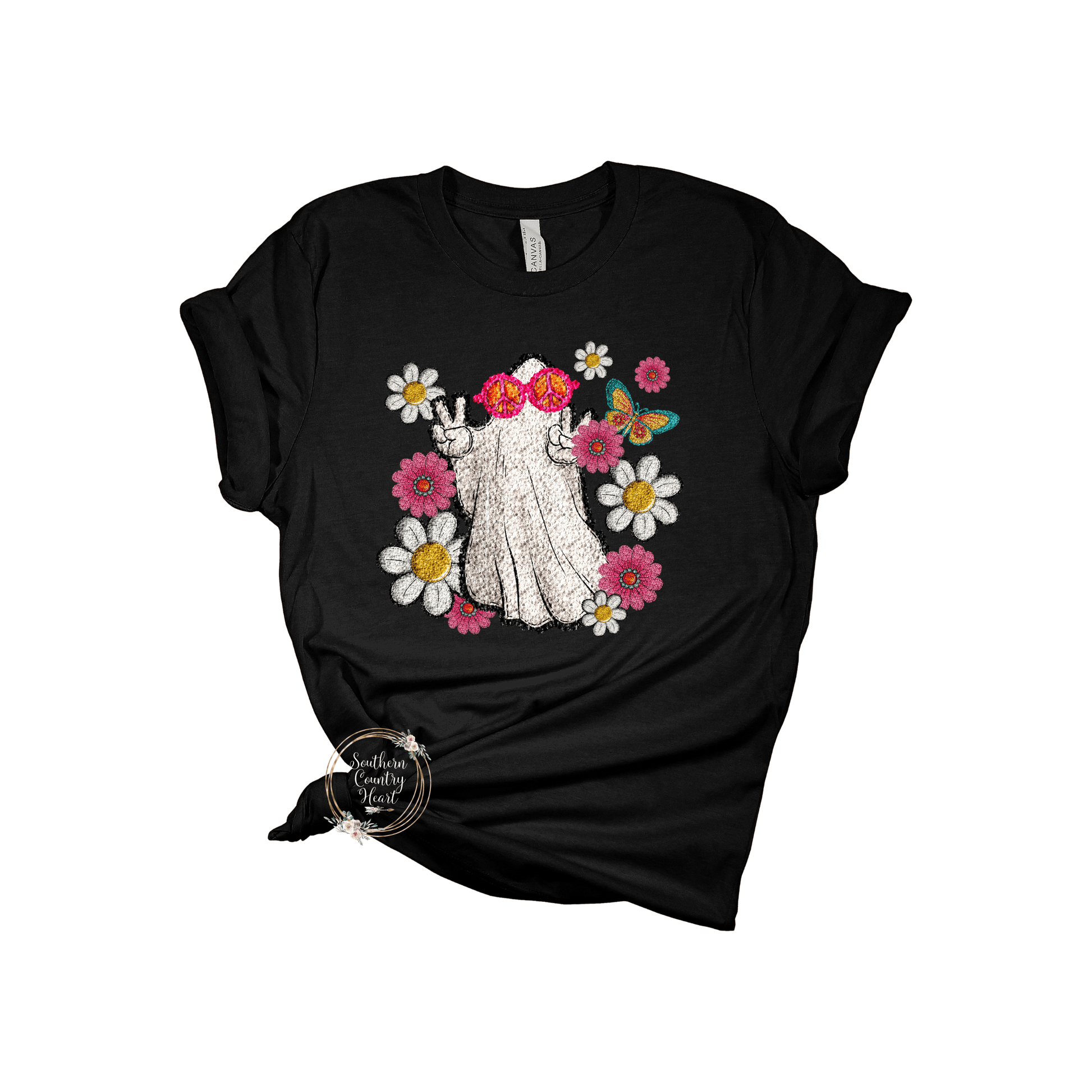 Groovy Ghost Tee - Shirt - southerncountryheart.com