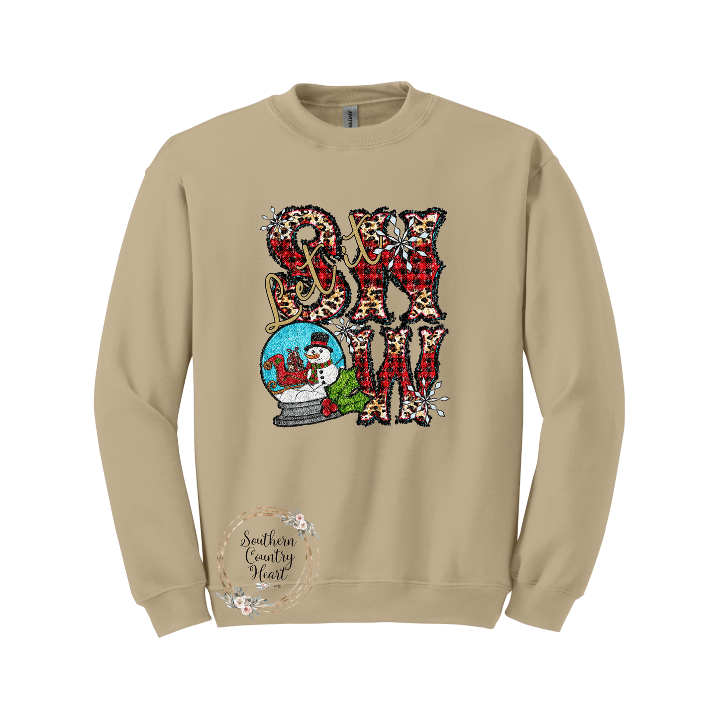 Let It Snow Snow Globe Sweatshirt - southerncountryheart.com