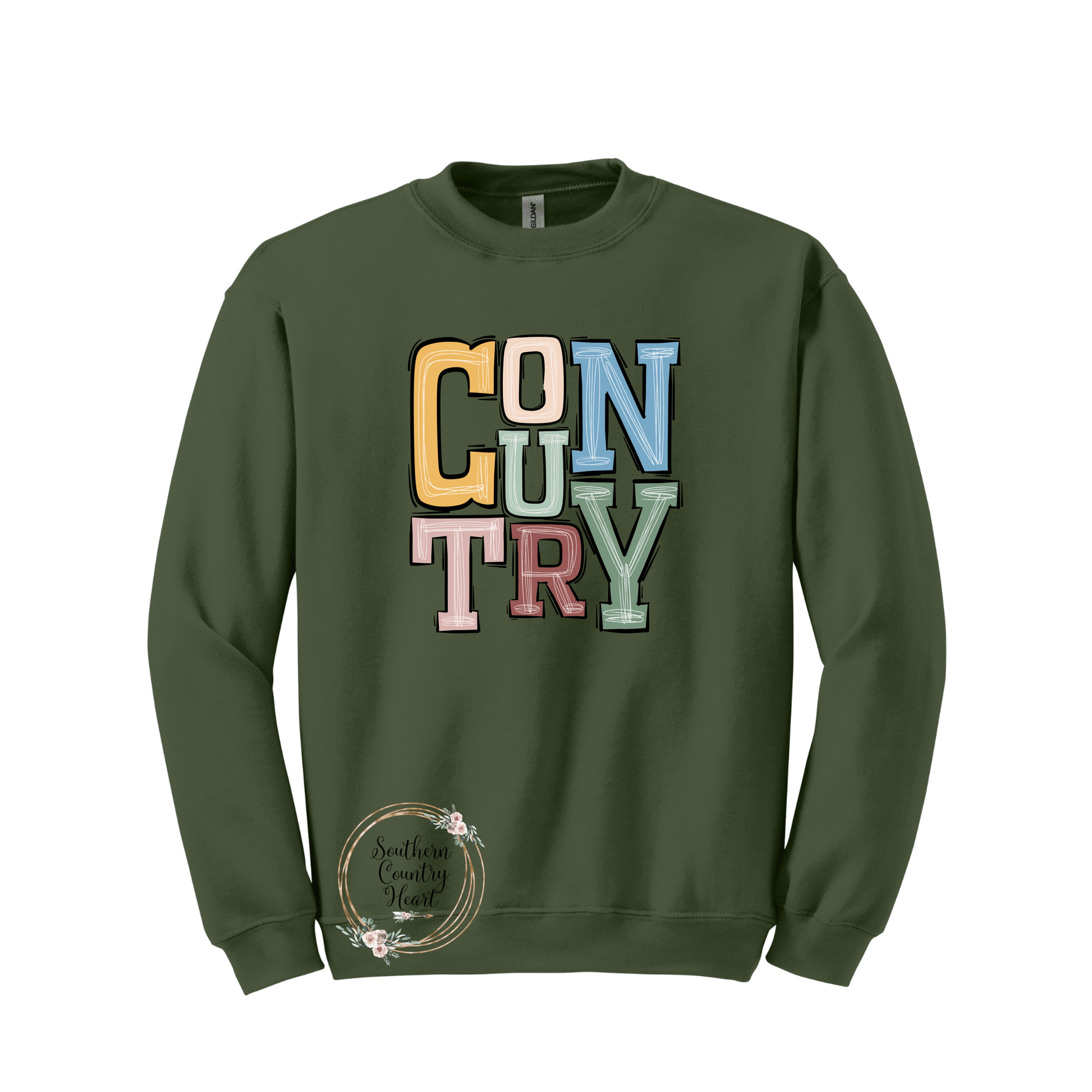 Boho Country Sweatshirt - southerncountryheart.com