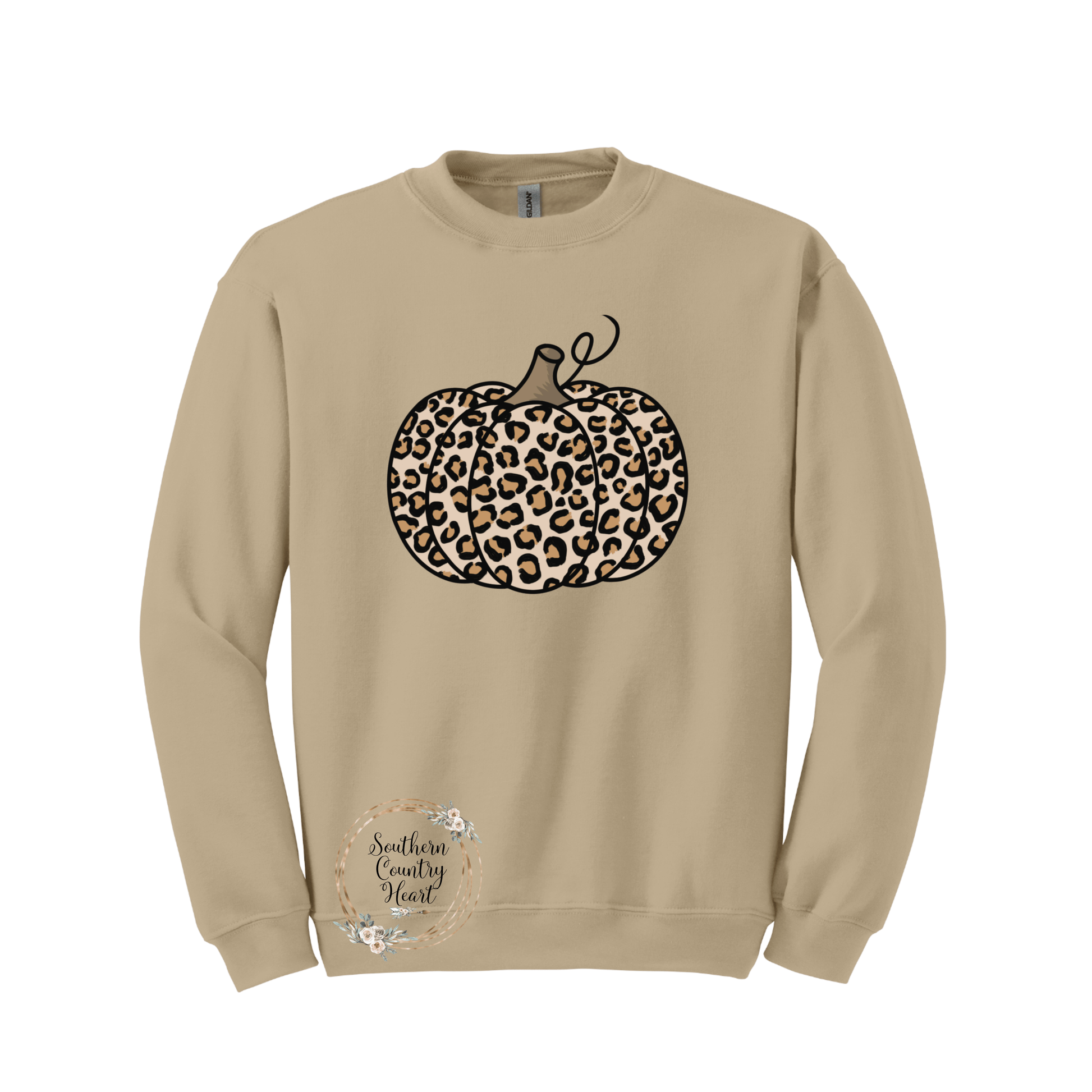 Leopard Pumpkin Sweatshirt - southerncountryheart.com