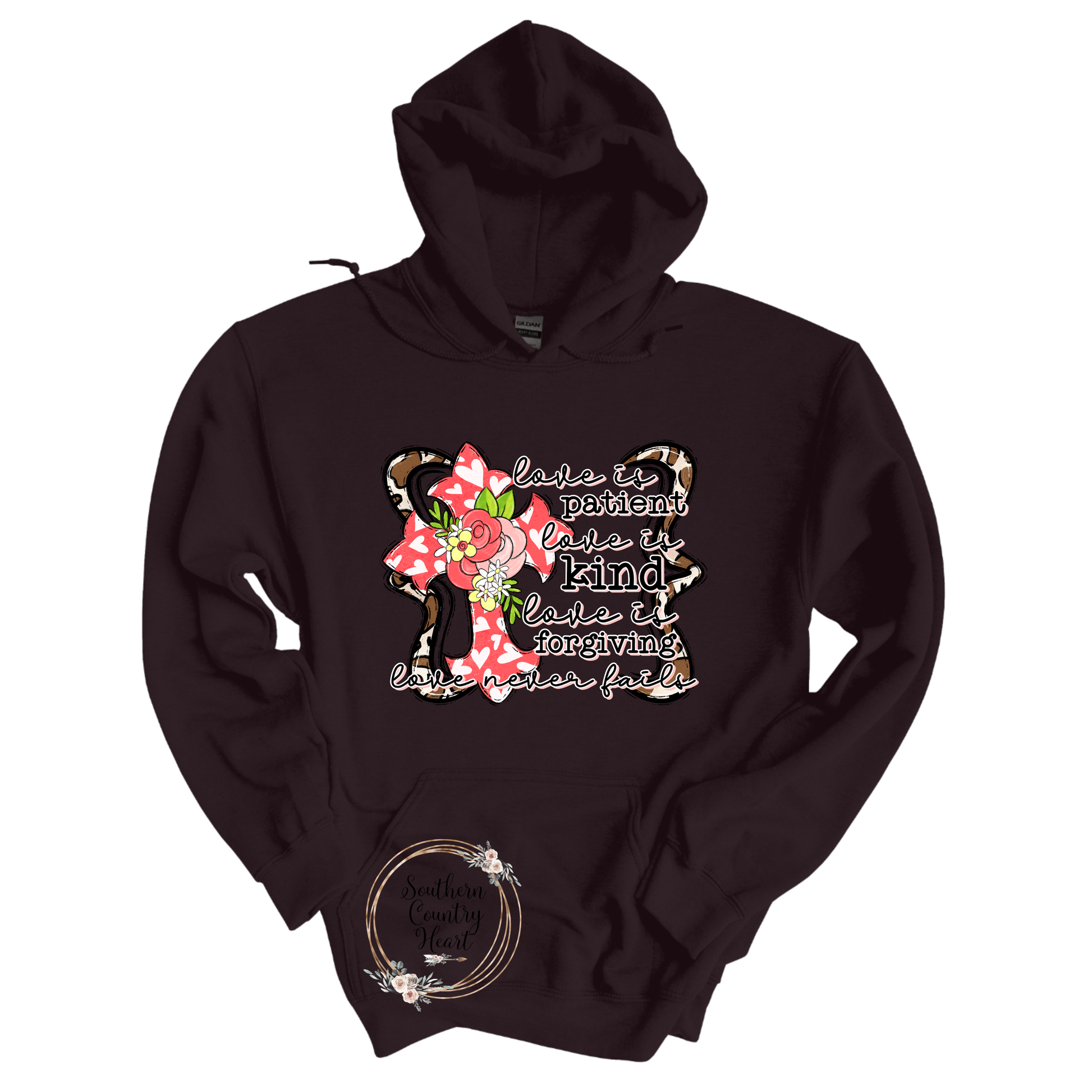 Love Is Patient Love Is Kind Hoodie - southerncountryheart.com