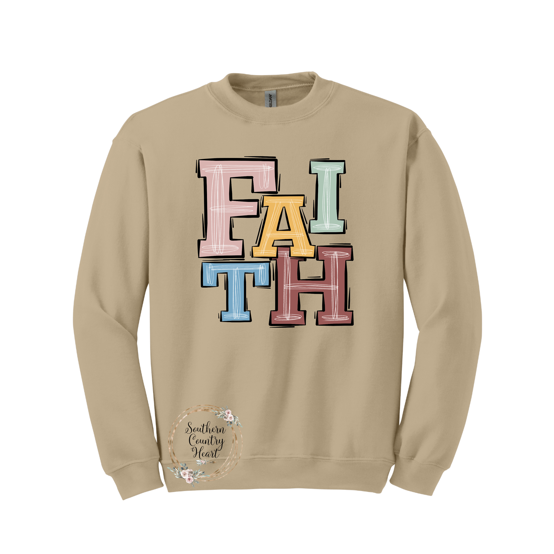 Boho Faith Sweatshirt - southerncountryheart.com
