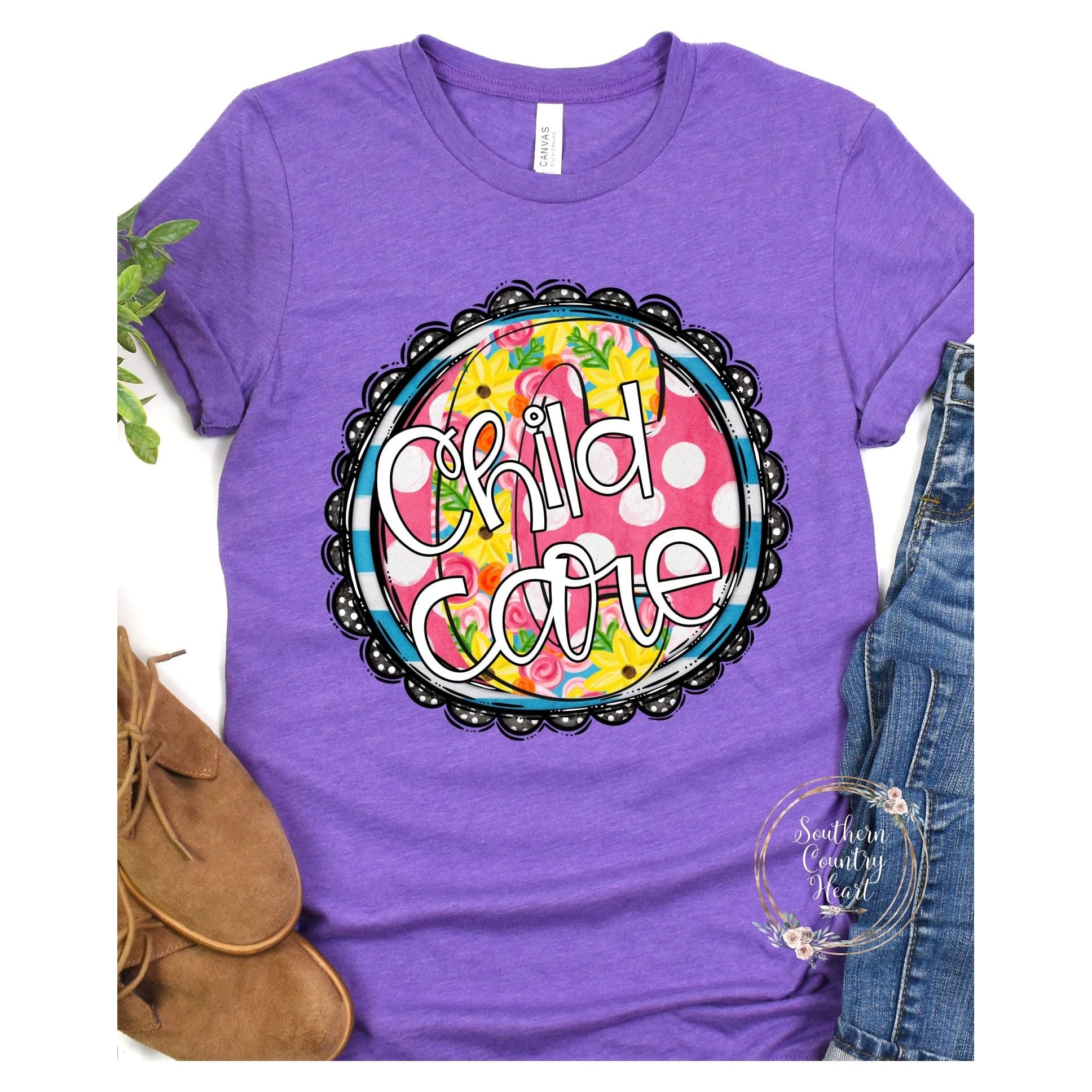 Sunny Dots Childcare Tee - Shirt - southerncountryheart.com