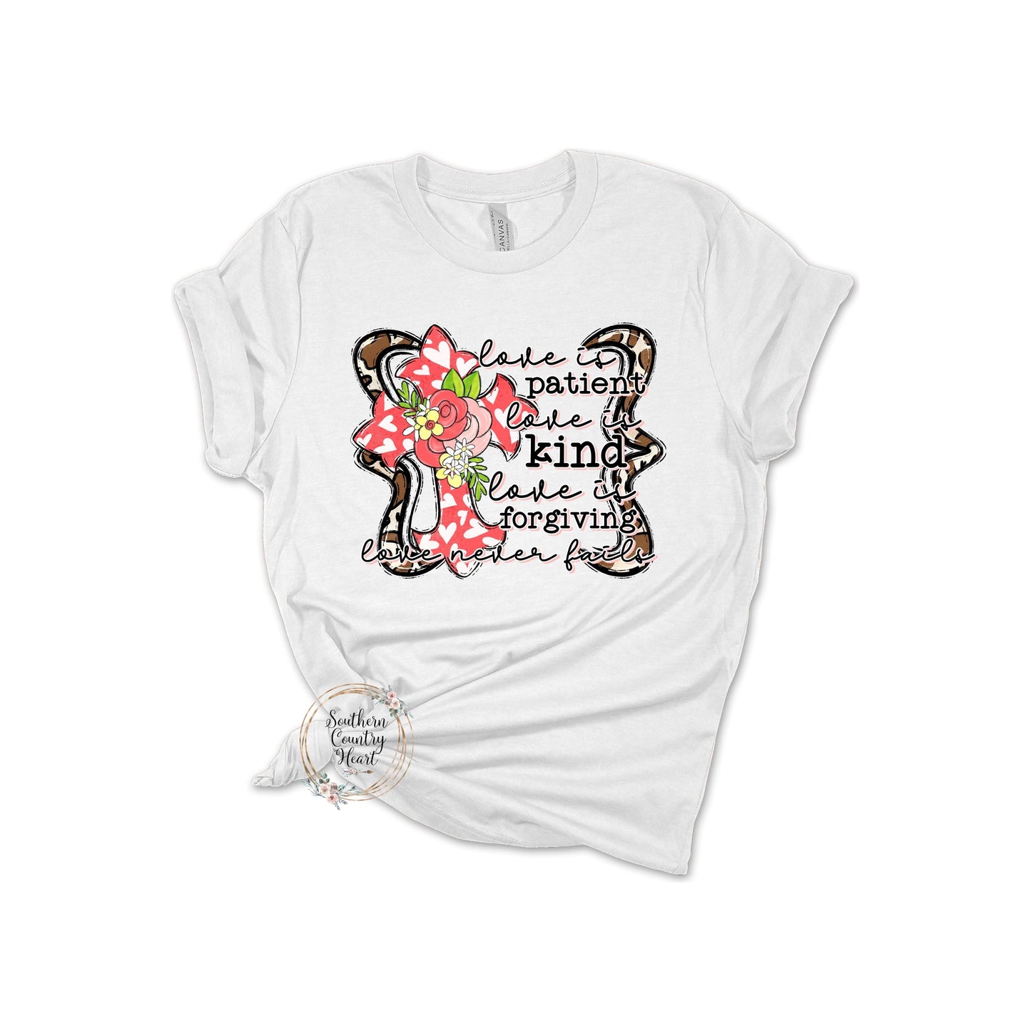 Love is Patient Love is Kind Tee - Shirt - southerncountryheart.com